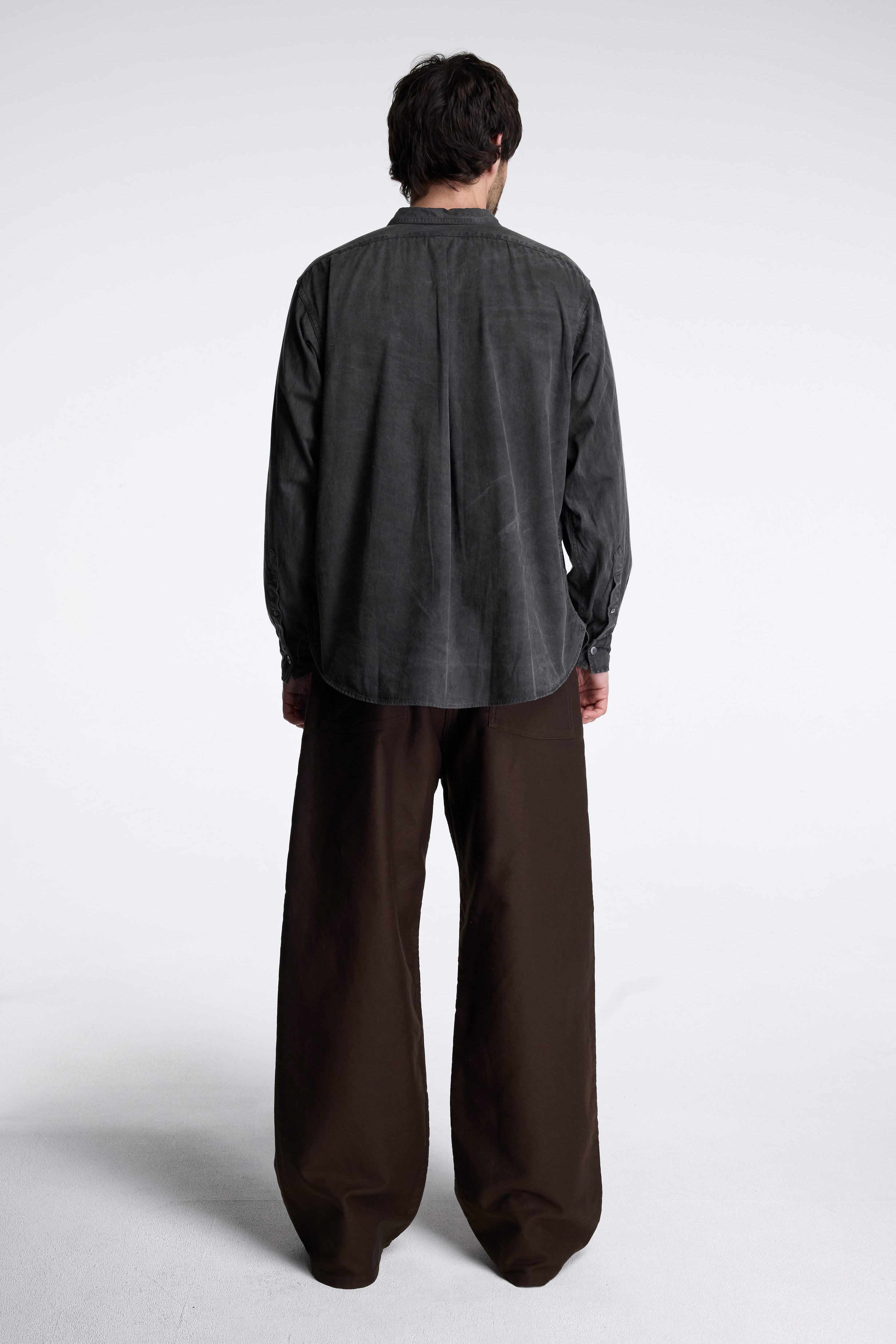 LOT.106 Narrow Collar Shirt Sumi Dyed Black