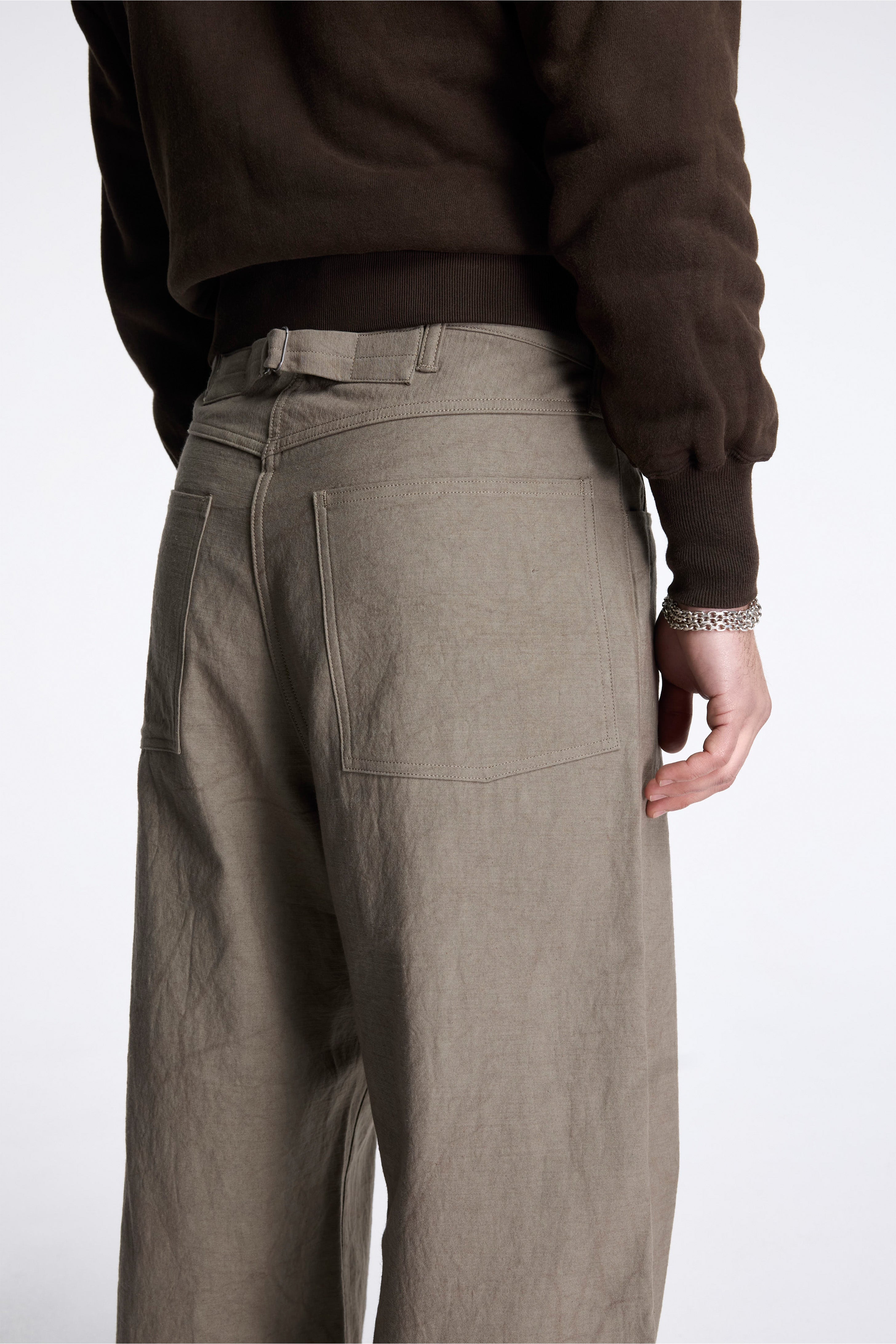 LOT.209 Buckle-Backed Trousers Beige
