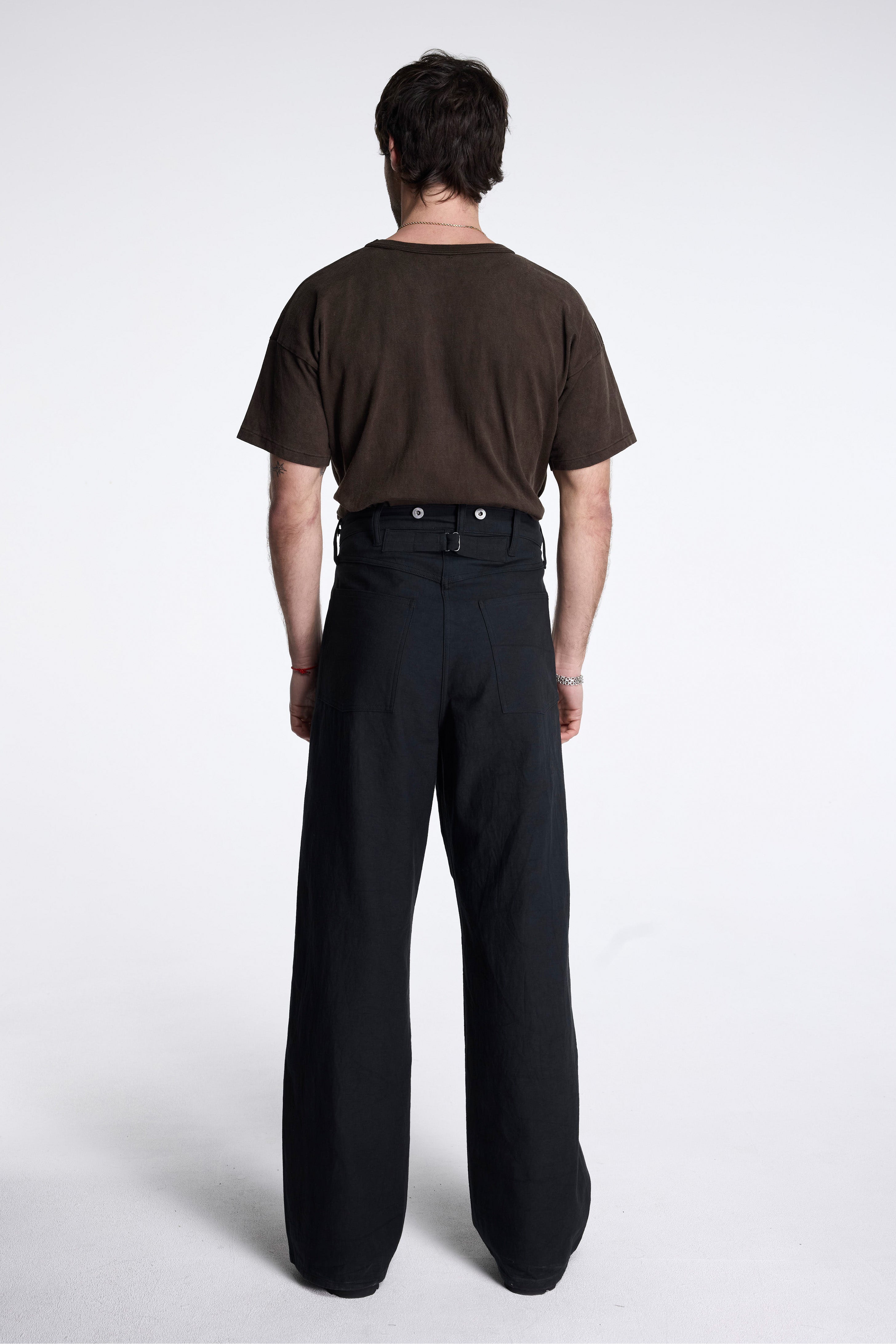 LOT.209 Buckle-Backed Trousers Black