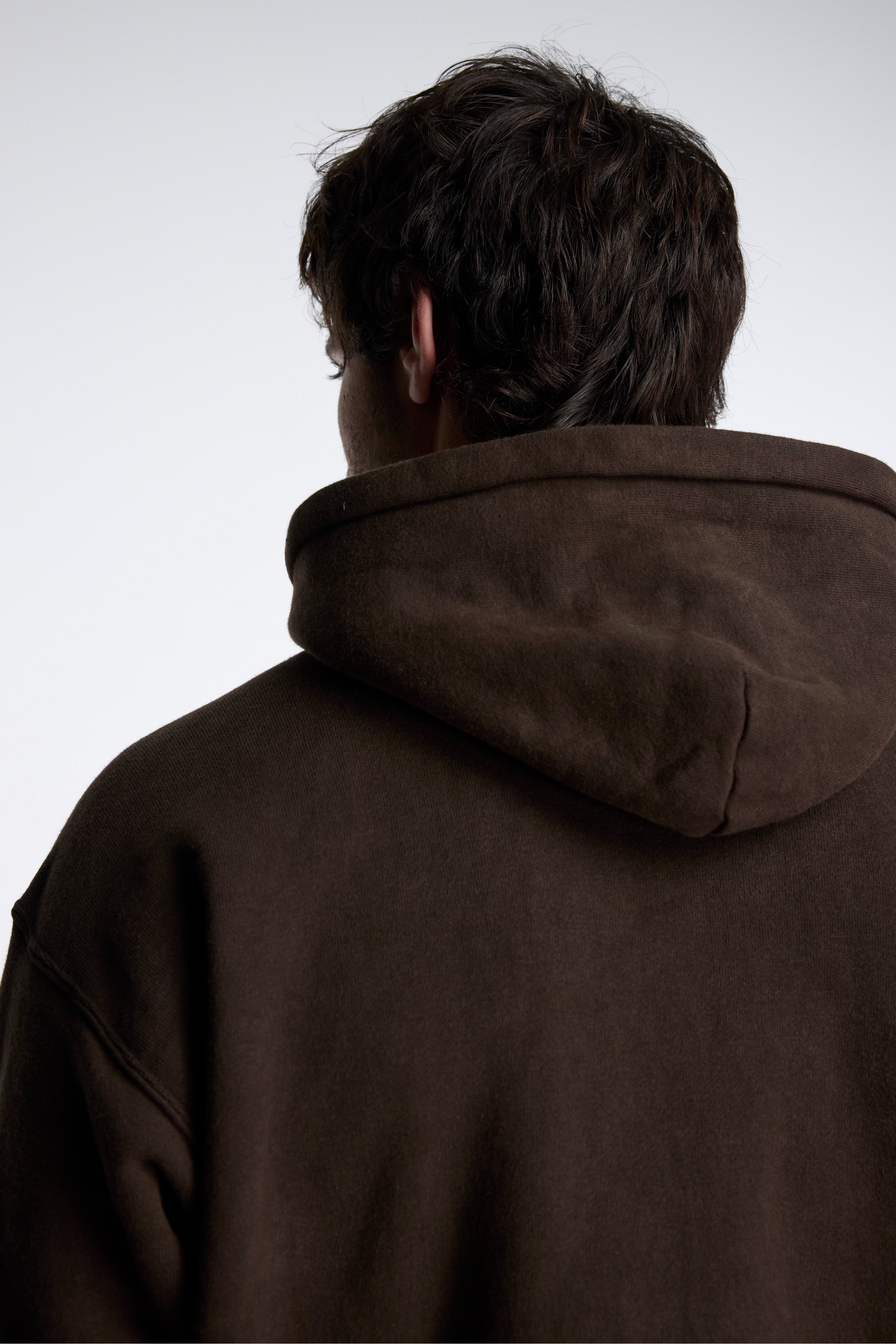 LOT.606 Hooded Sweat Shirt Mud Dyed Brown