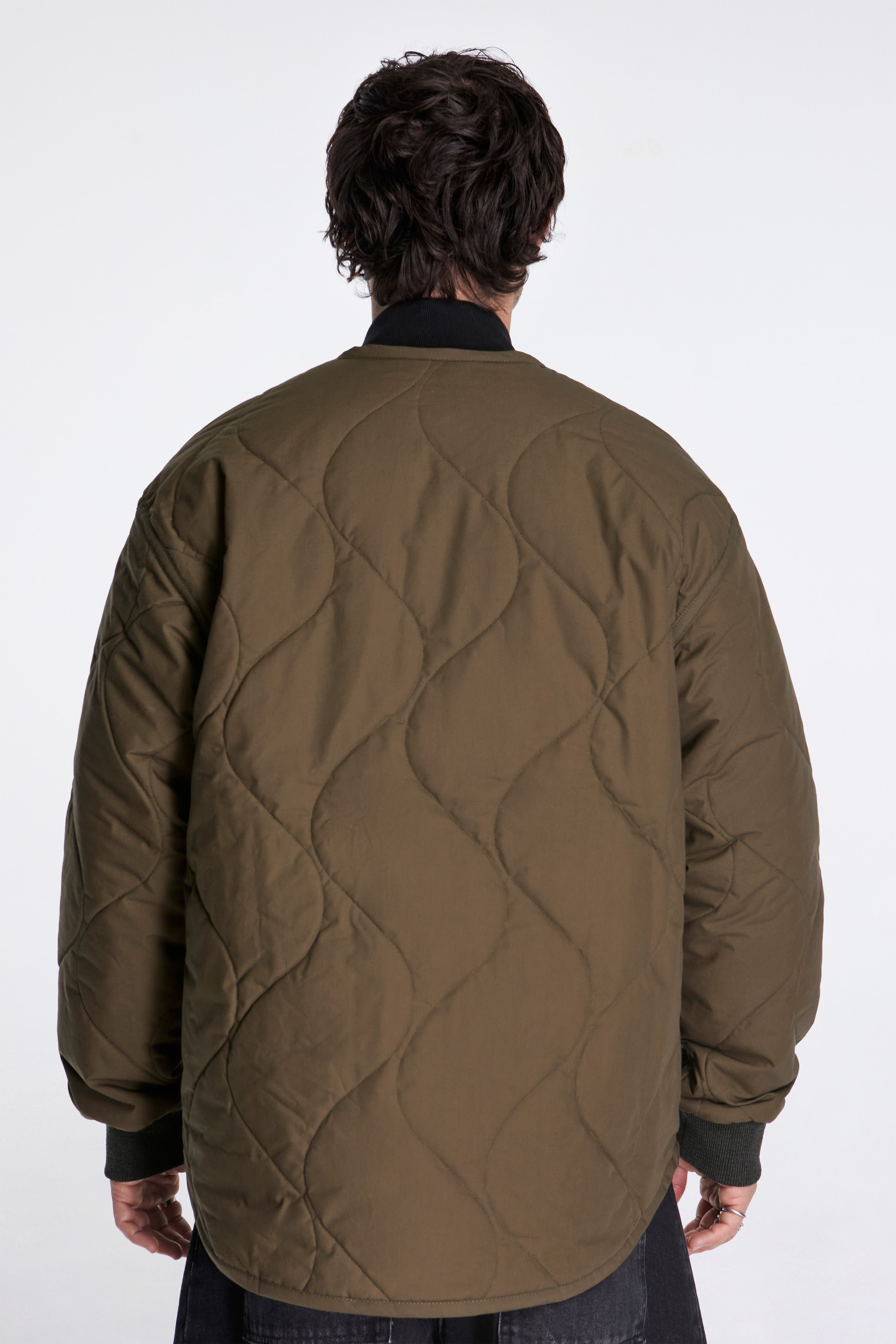 Cotton Quilt Liner Jacket Khaki/Brown