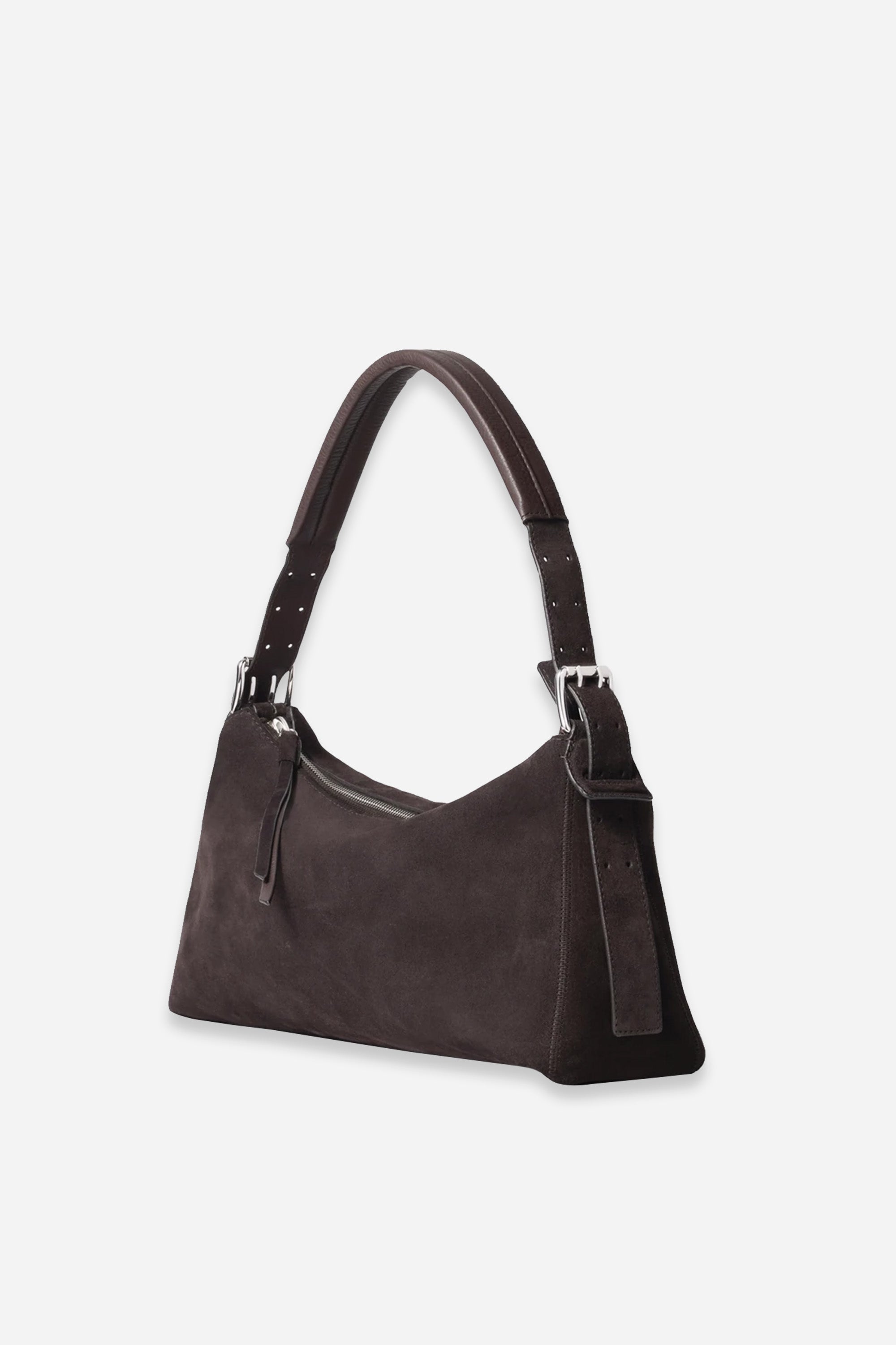 Belted Baguette Bag Ebony Brown