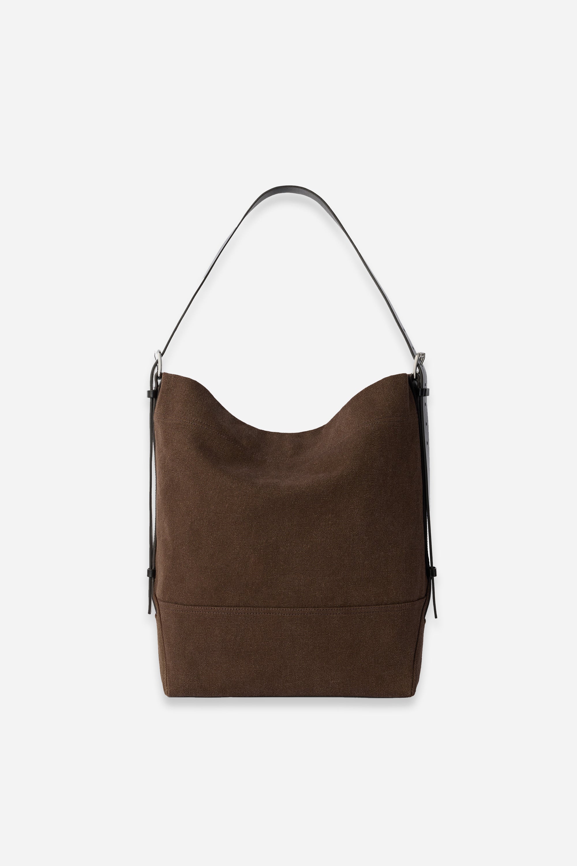 Belted Tote Bag Dark Chocolate