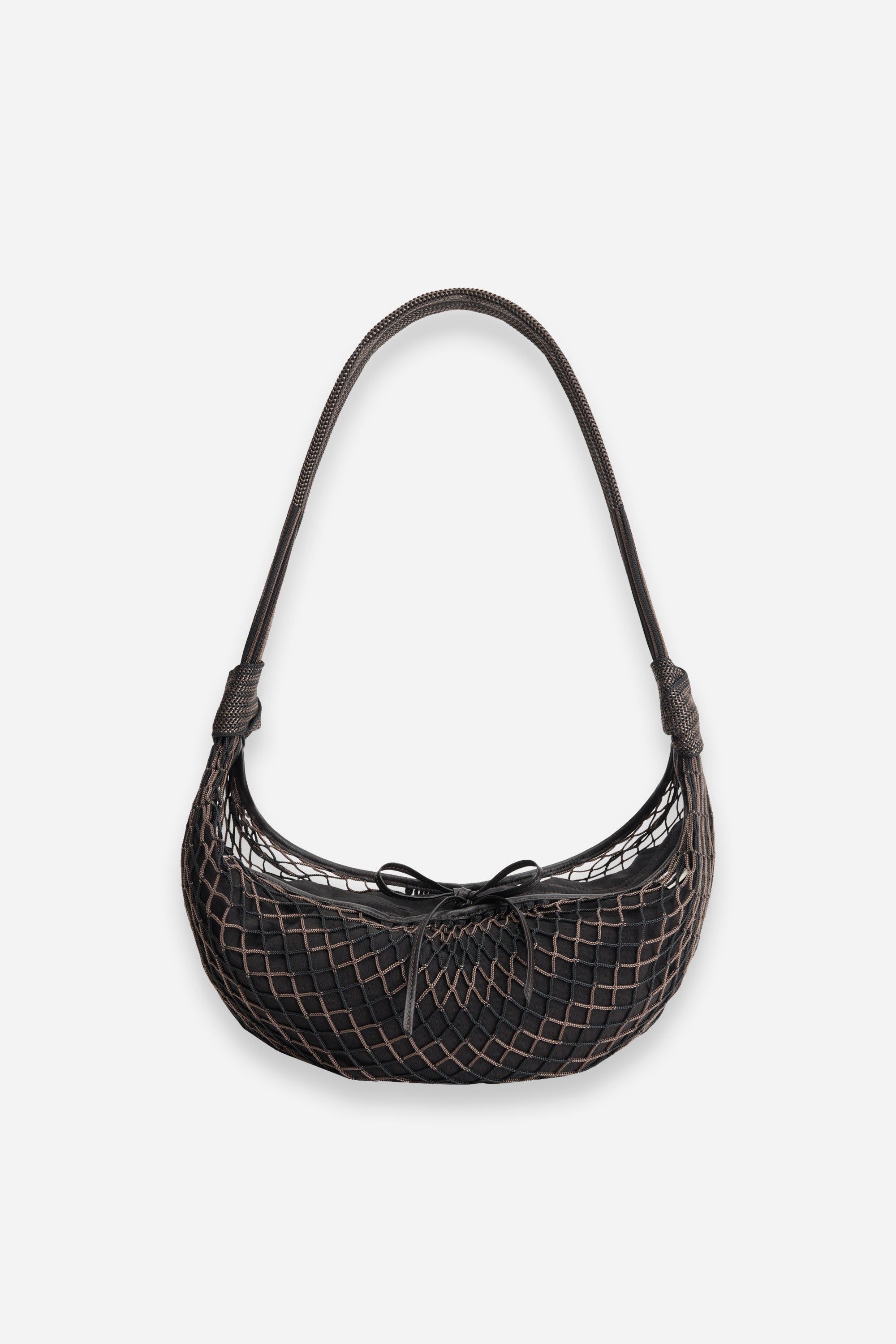 Croissant Filt Bag Chevron Marron Glacé