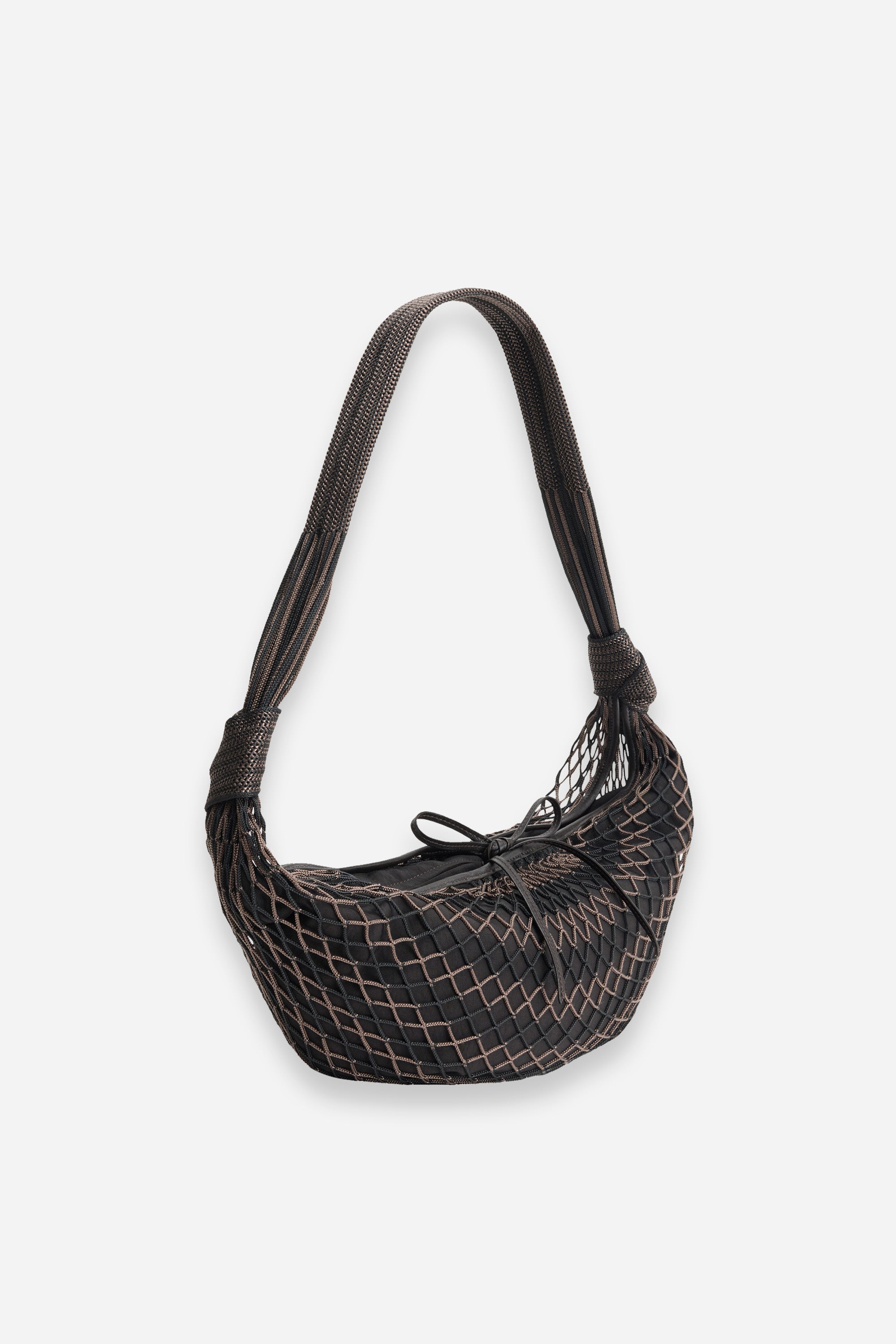 Croissant Filt Bag Chevron Marron Glacé