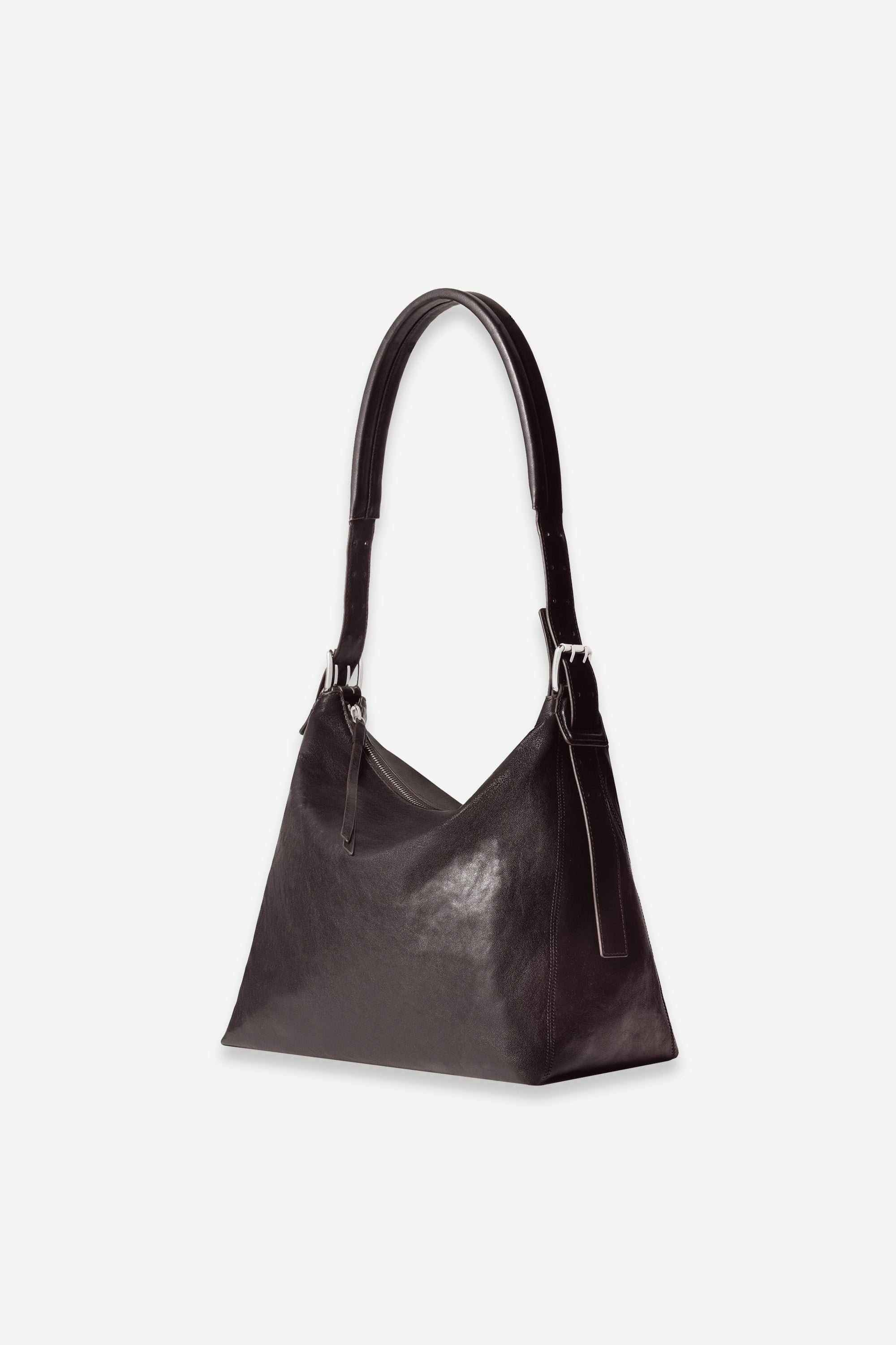 Small Belted Hobo Bag Dark Chocolate