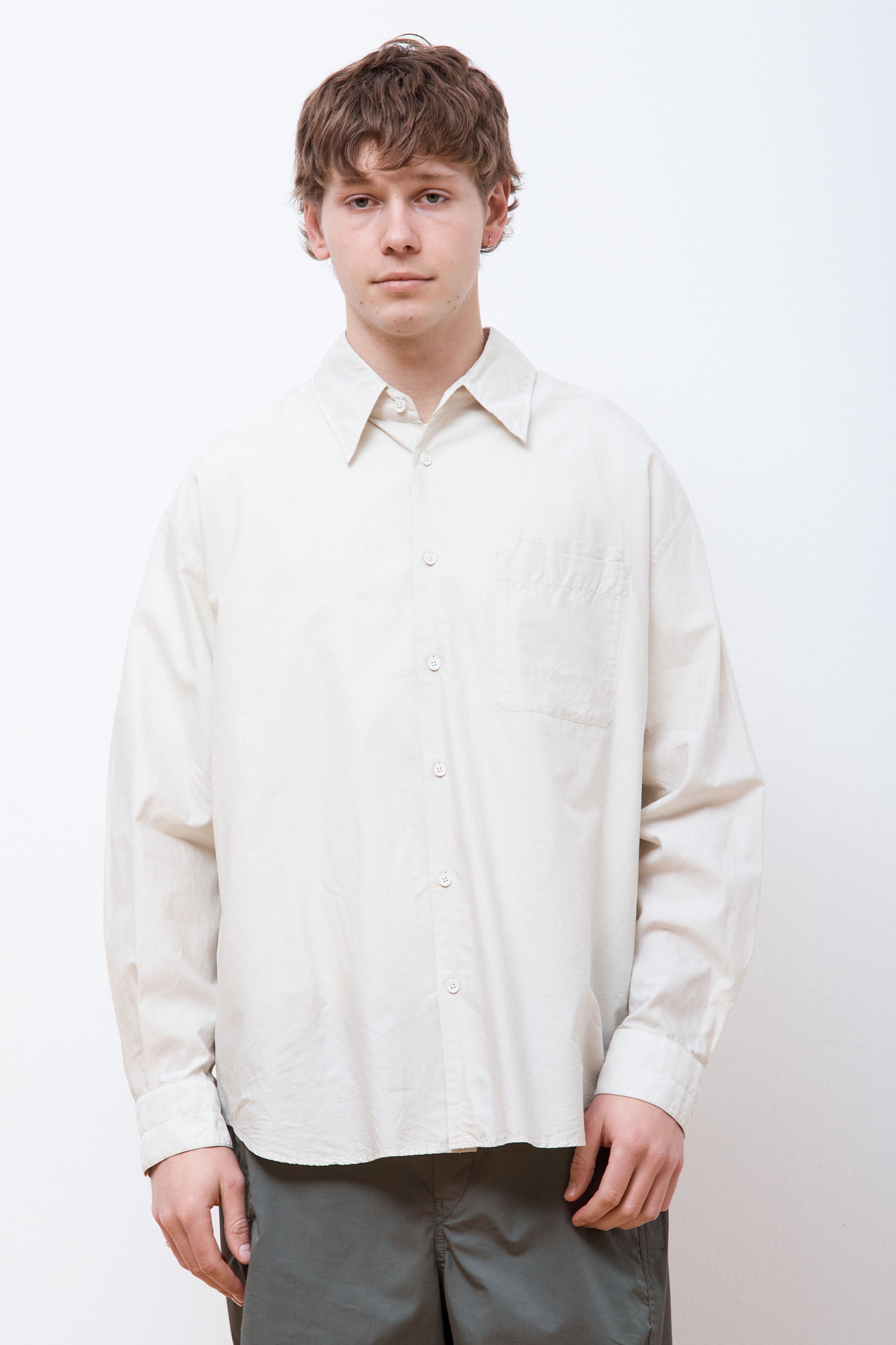 Double Pocket LS Shirt Pale Mastic