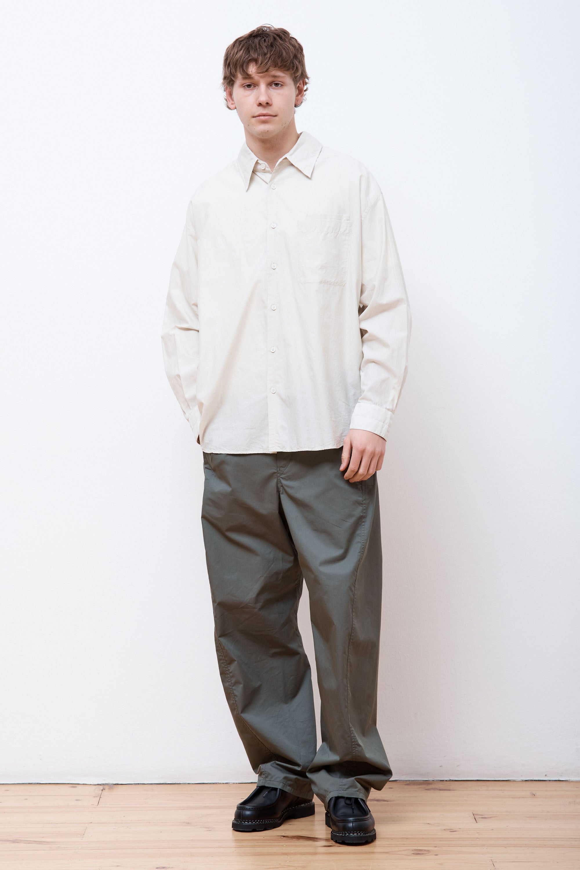 Double Pocket LS Shirt Pale Mastic