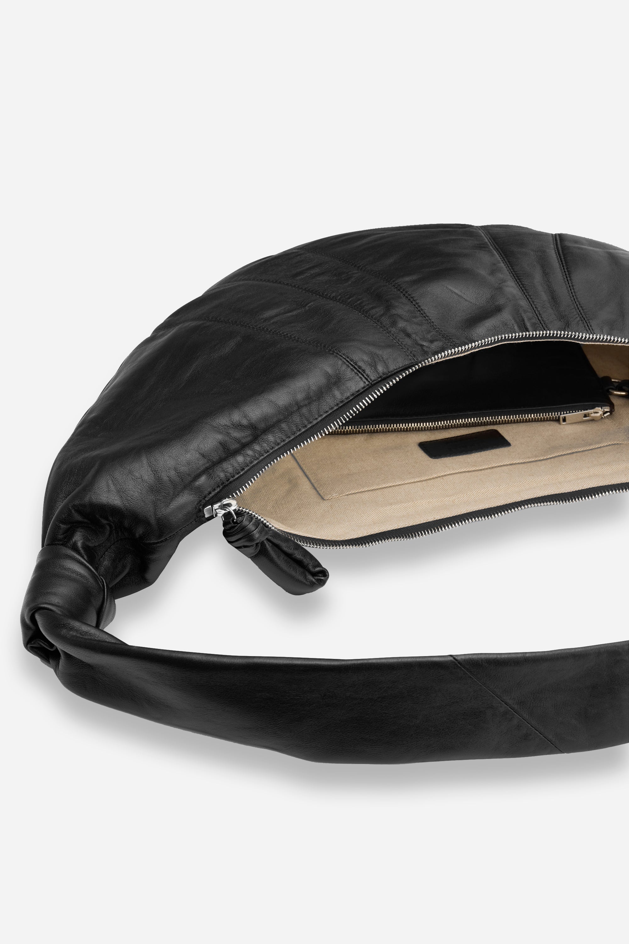 Large Croissant Bag Black
