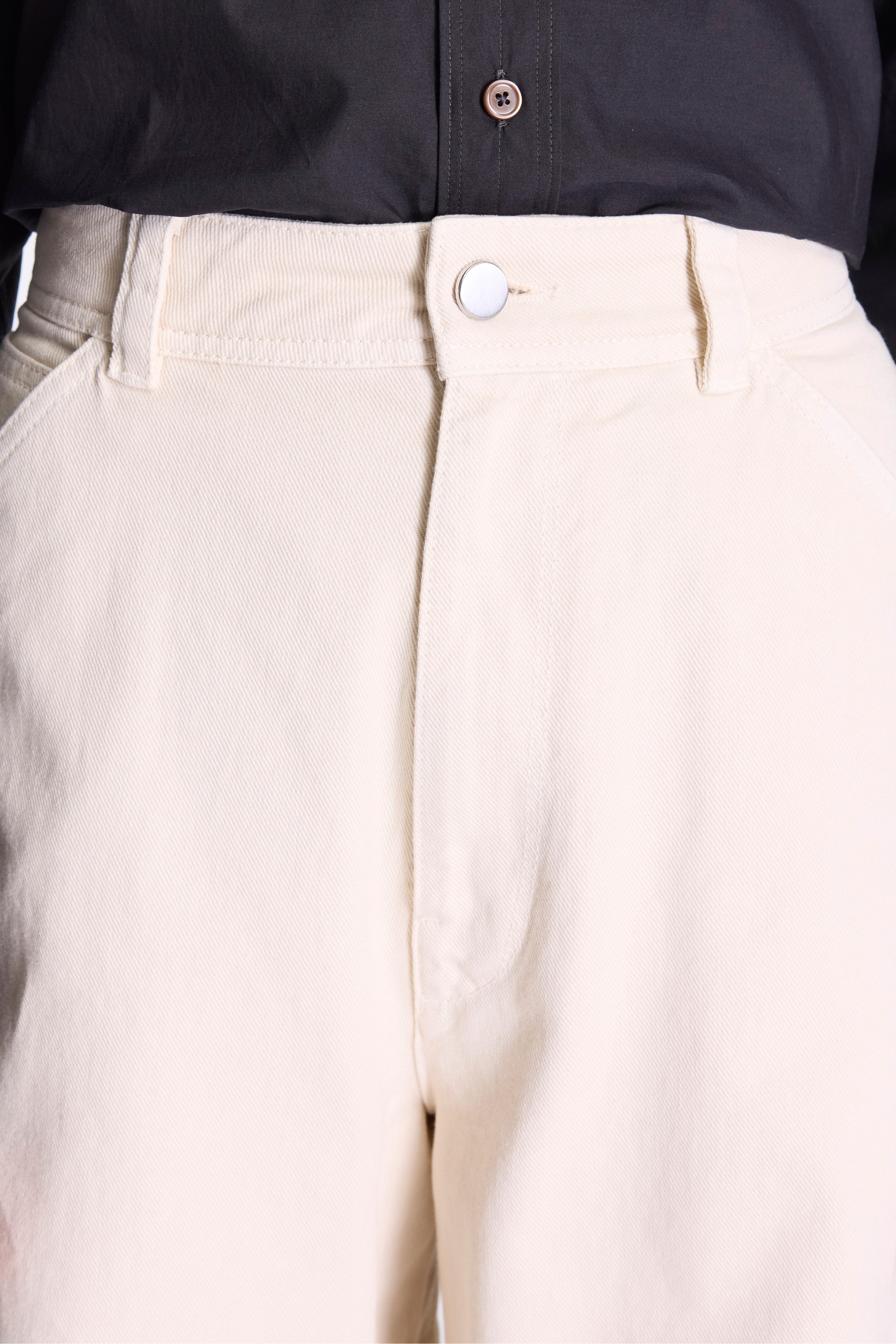 Large Pants Denim Snow Clay