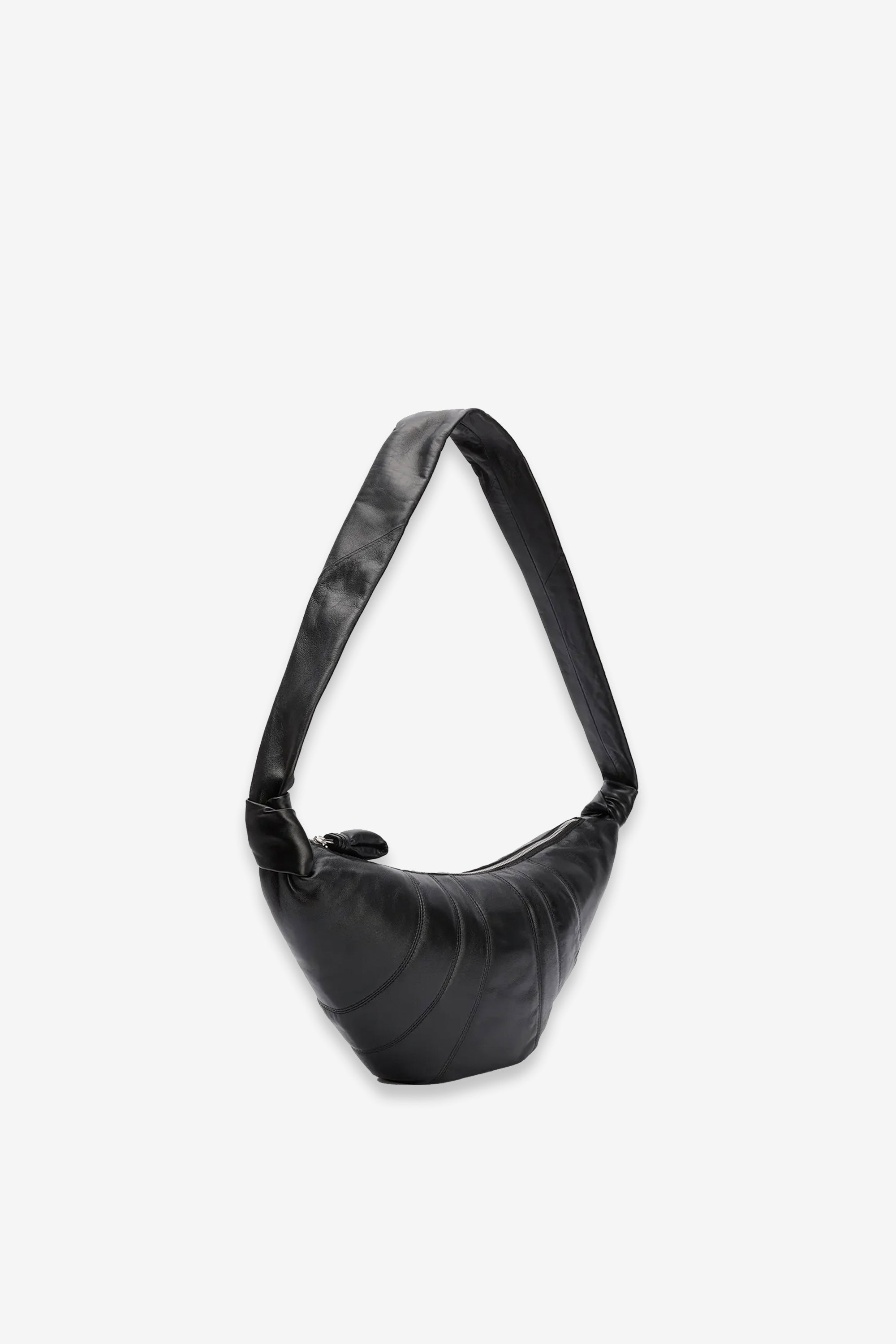 Medium Croissant Bag Soft Nappa Leather Black