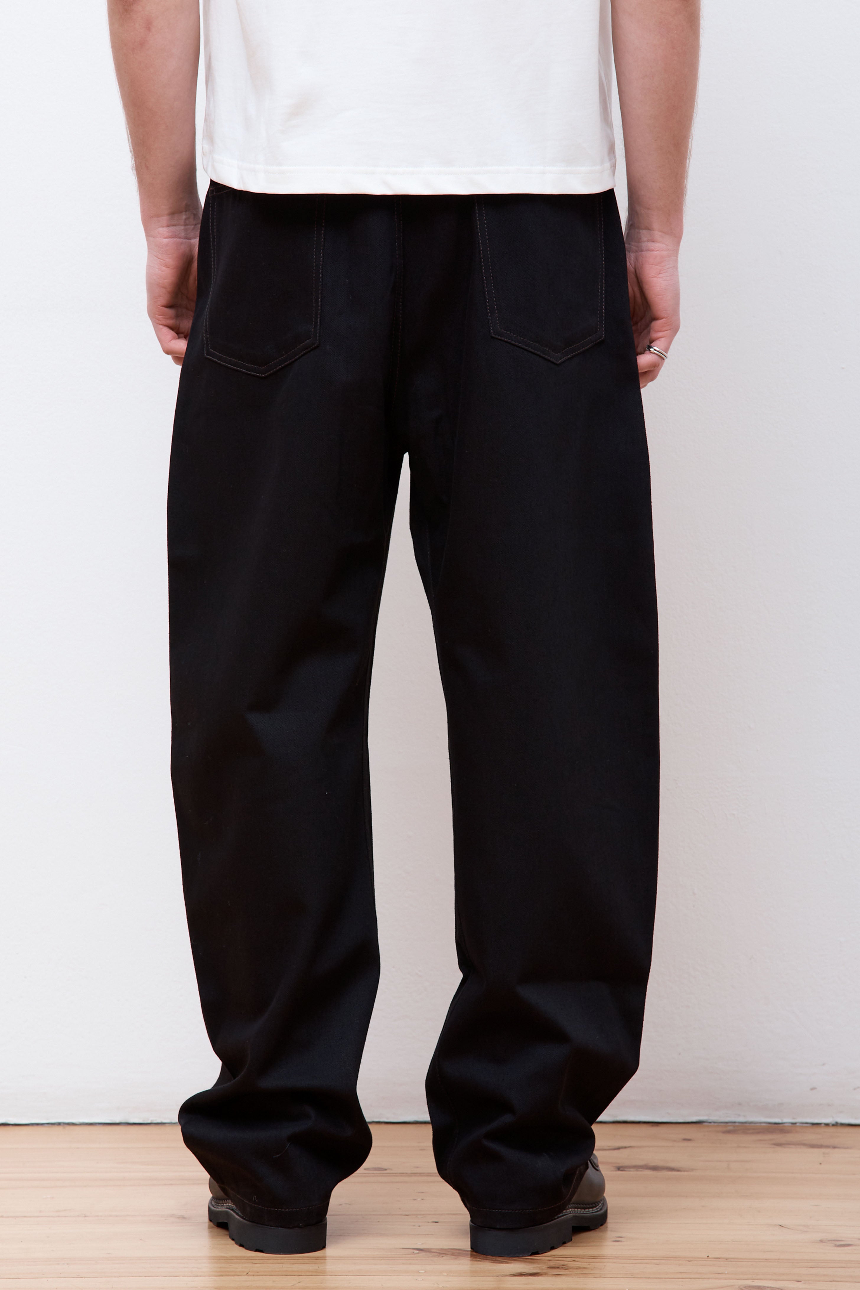 Twisted Belted Pants Black