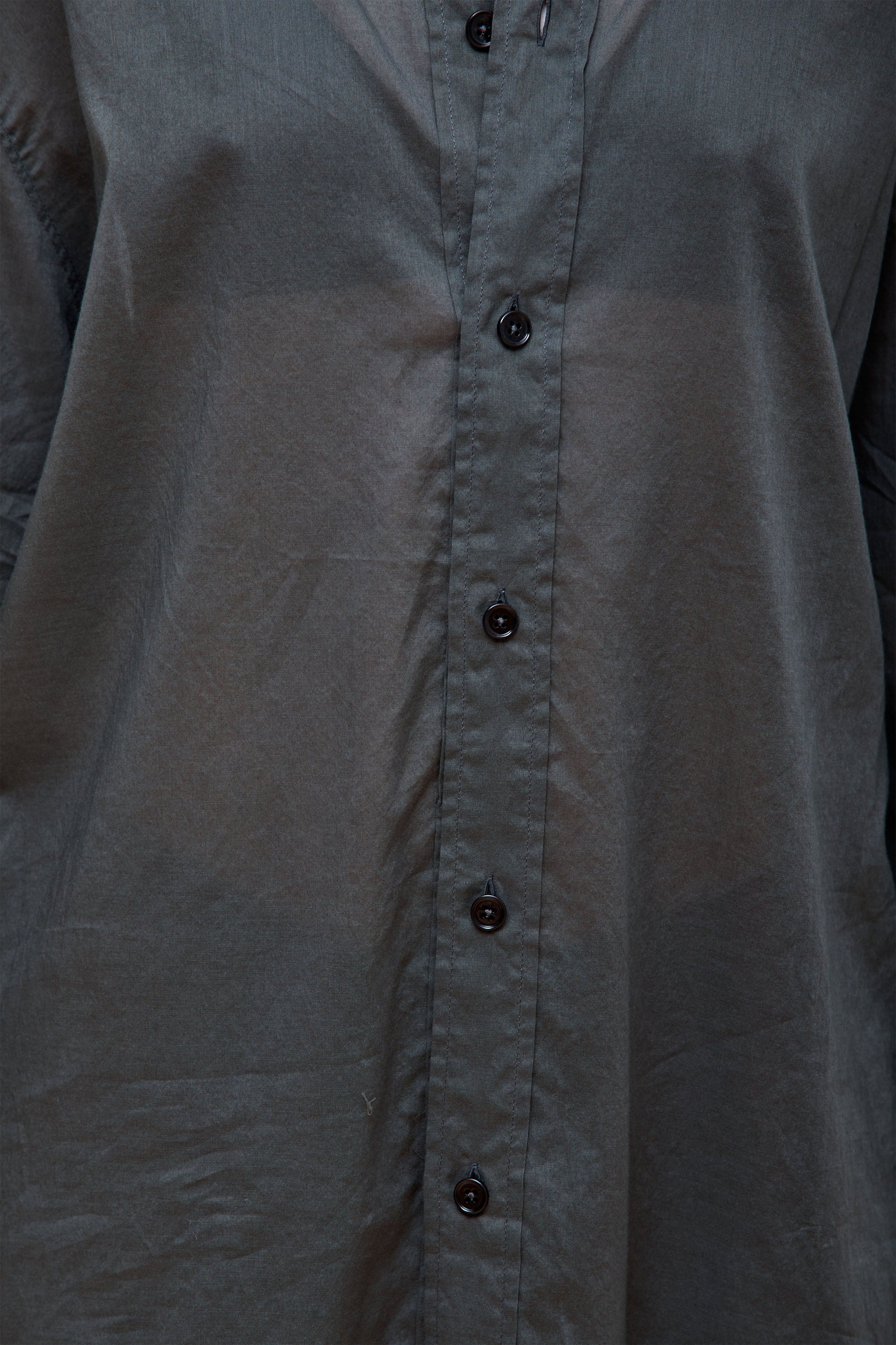 Light Straight Collar Shirt Asphalt