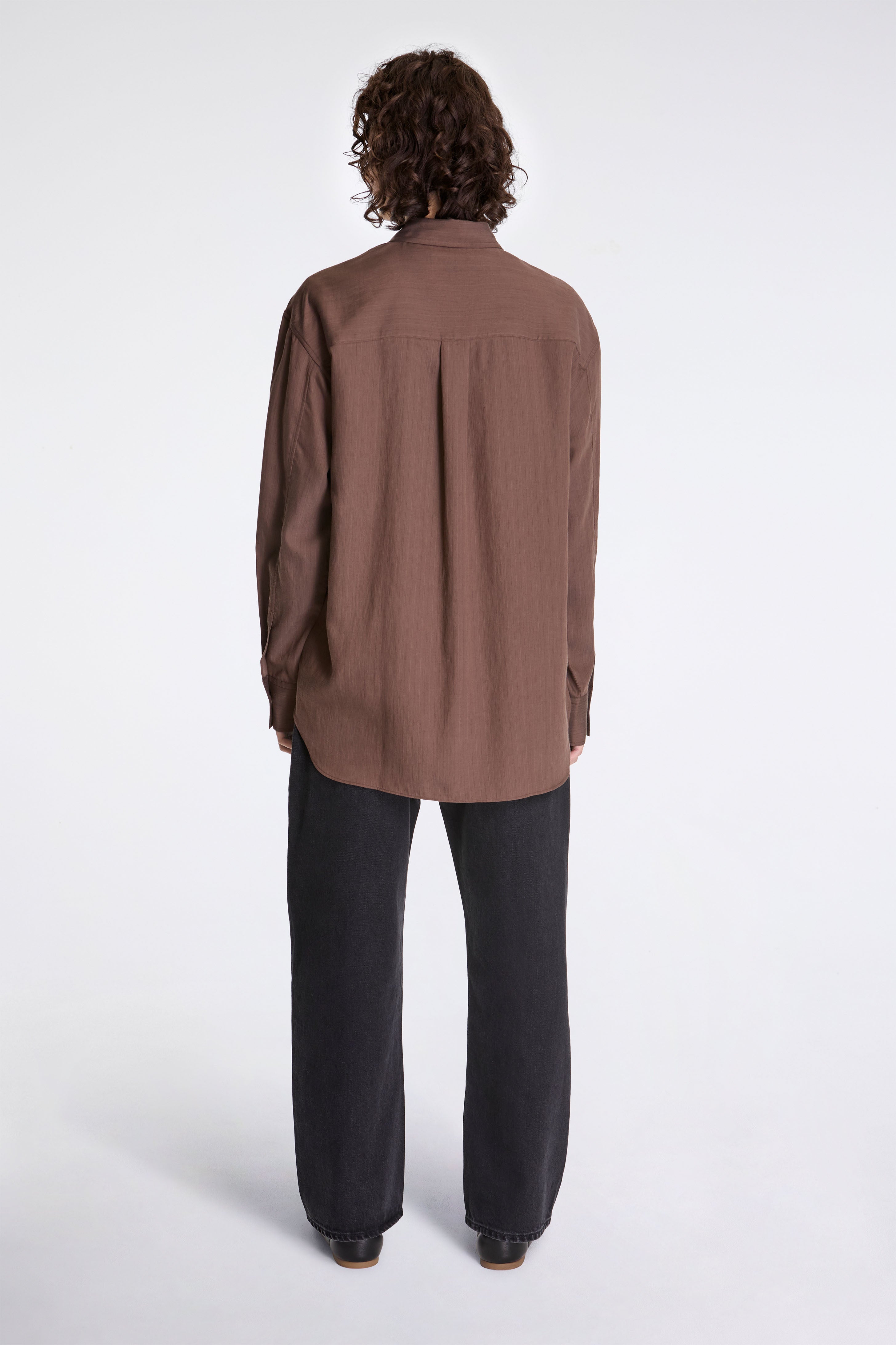 Leto Oversized Classic Shirt Brown