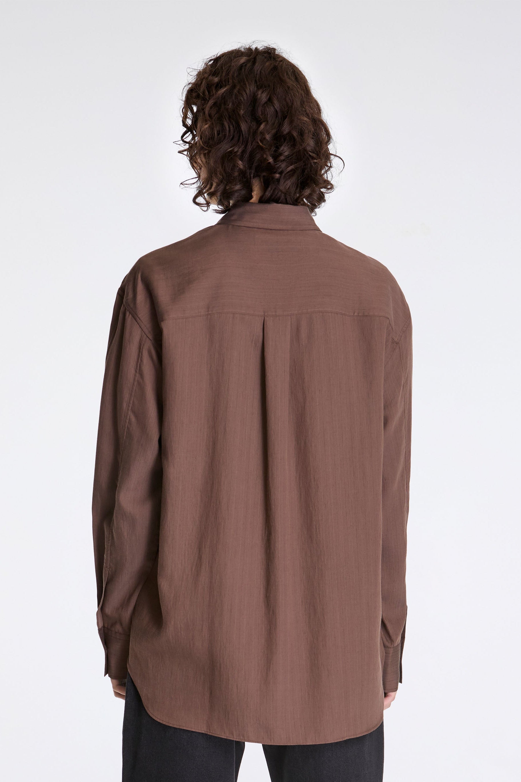 Leto Oversized Classic Shirt Brown
