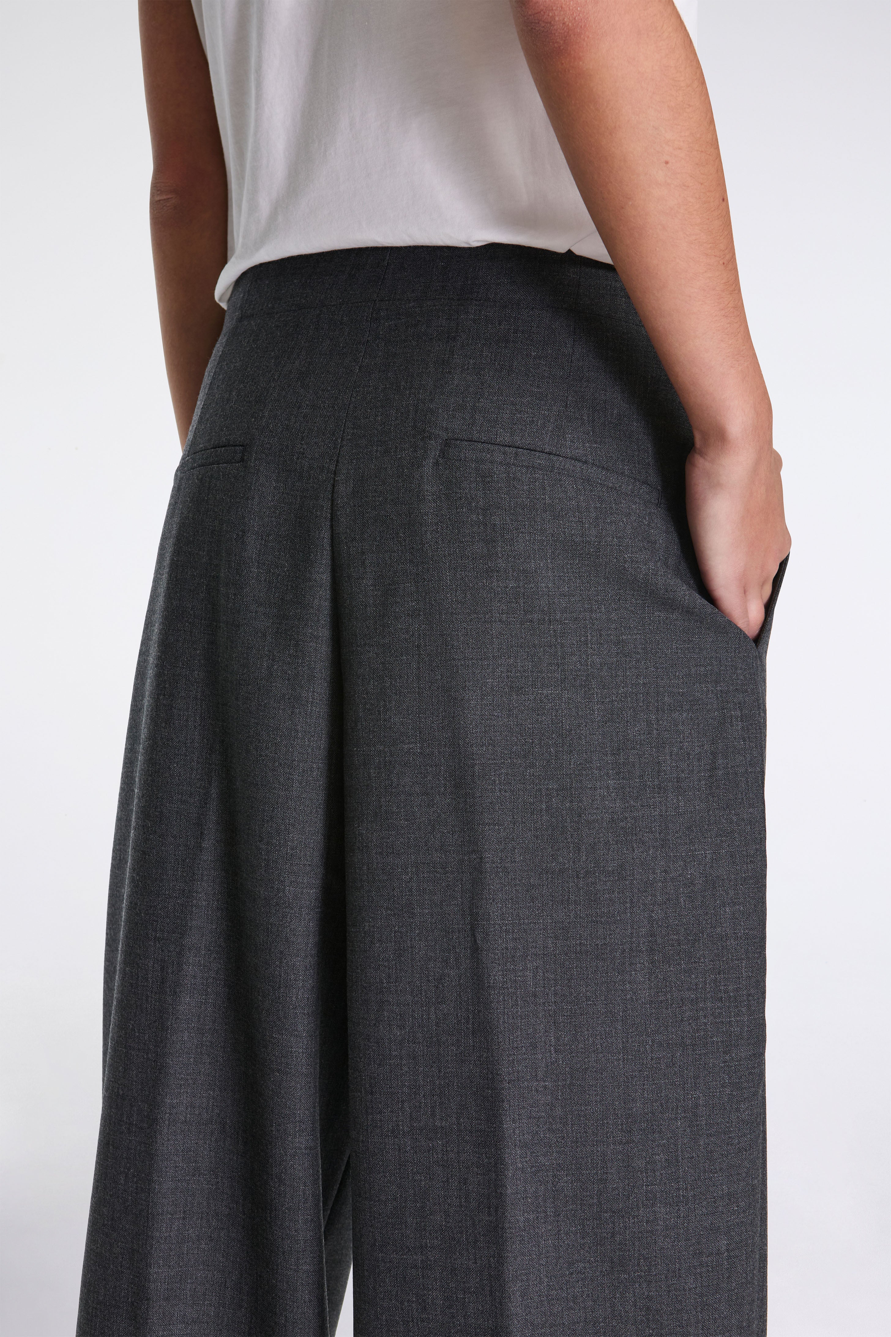 Lira Double Pleat Pant Slate Melange