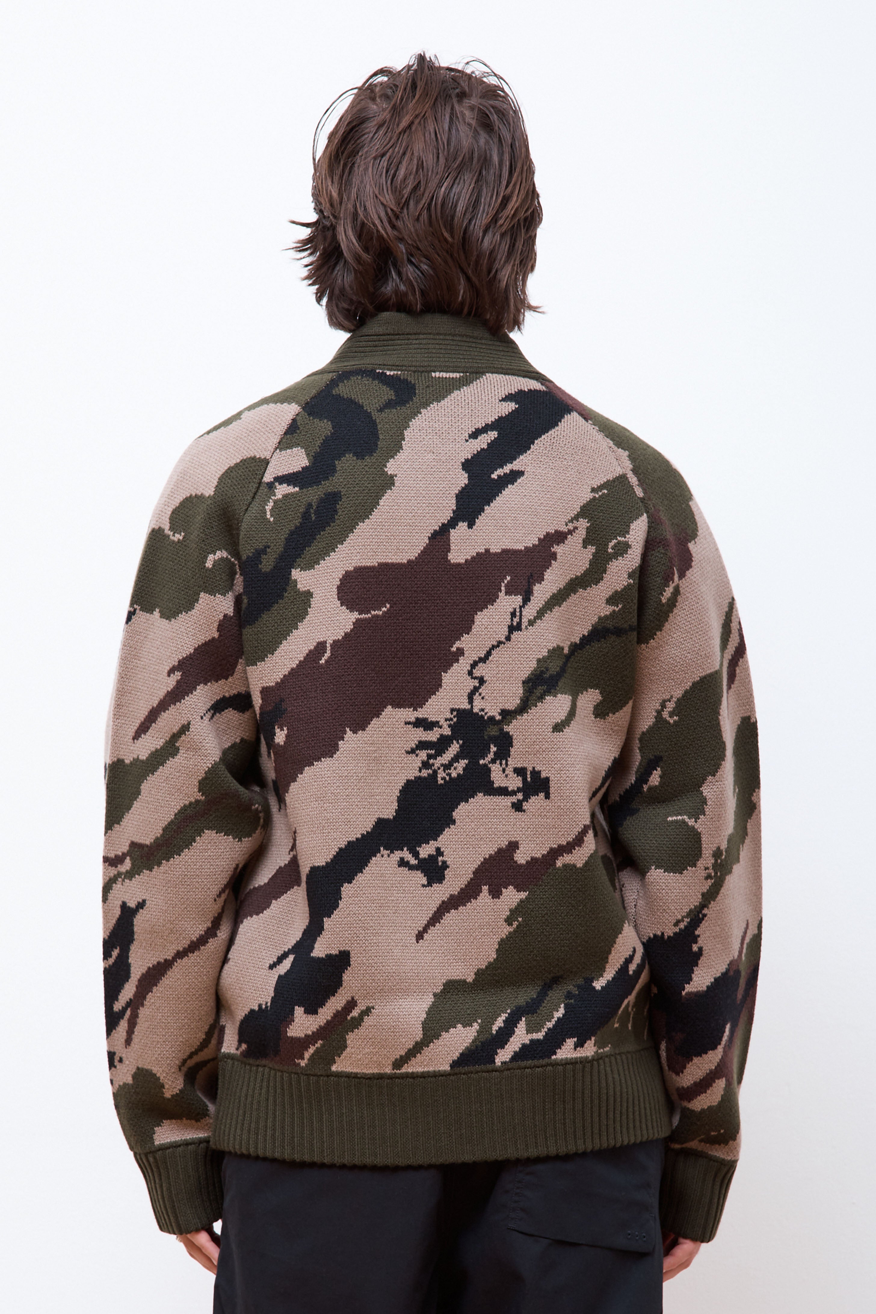Camo Knitted Kimono Woodland