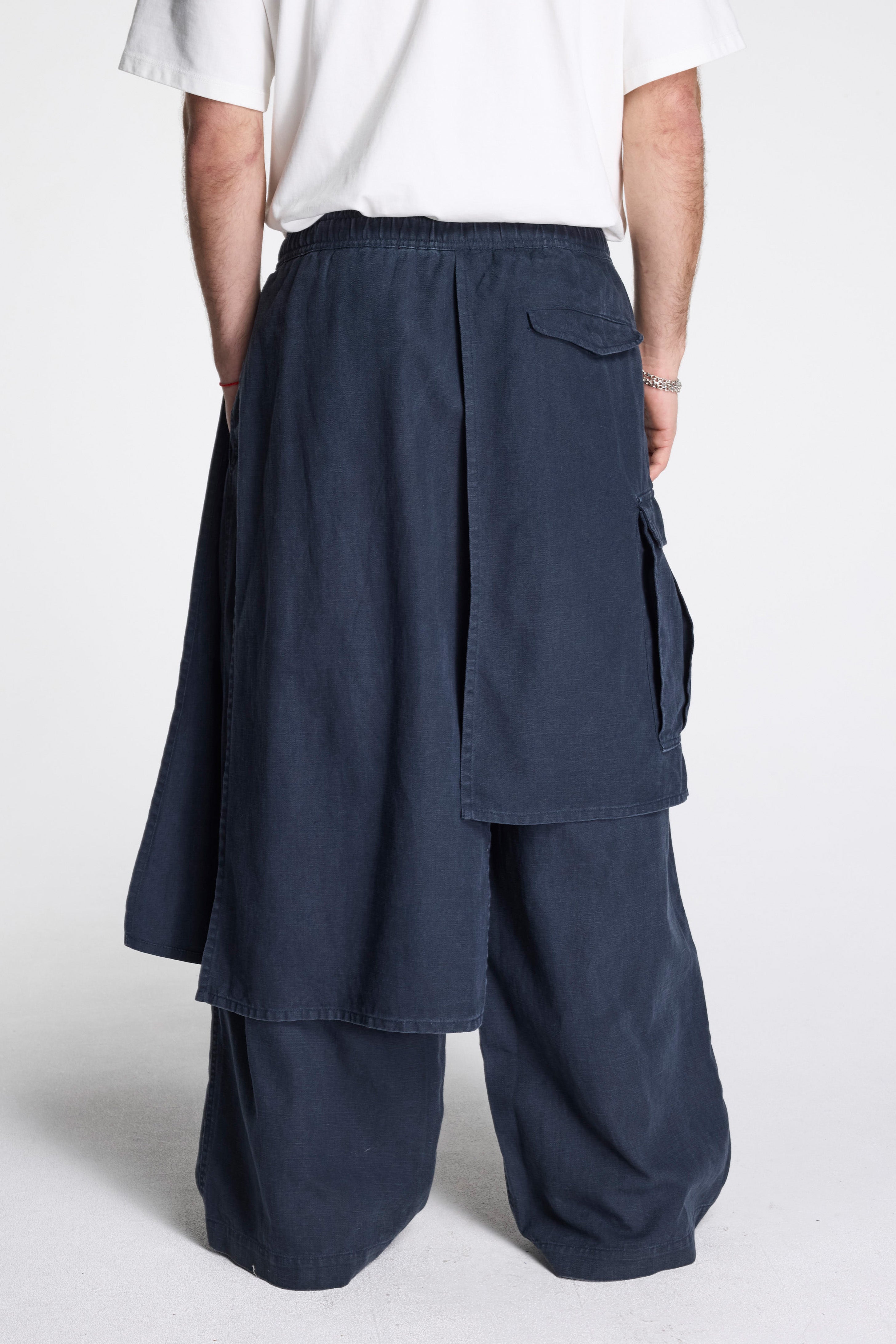 Asym Cargo Hakama Pants Navy