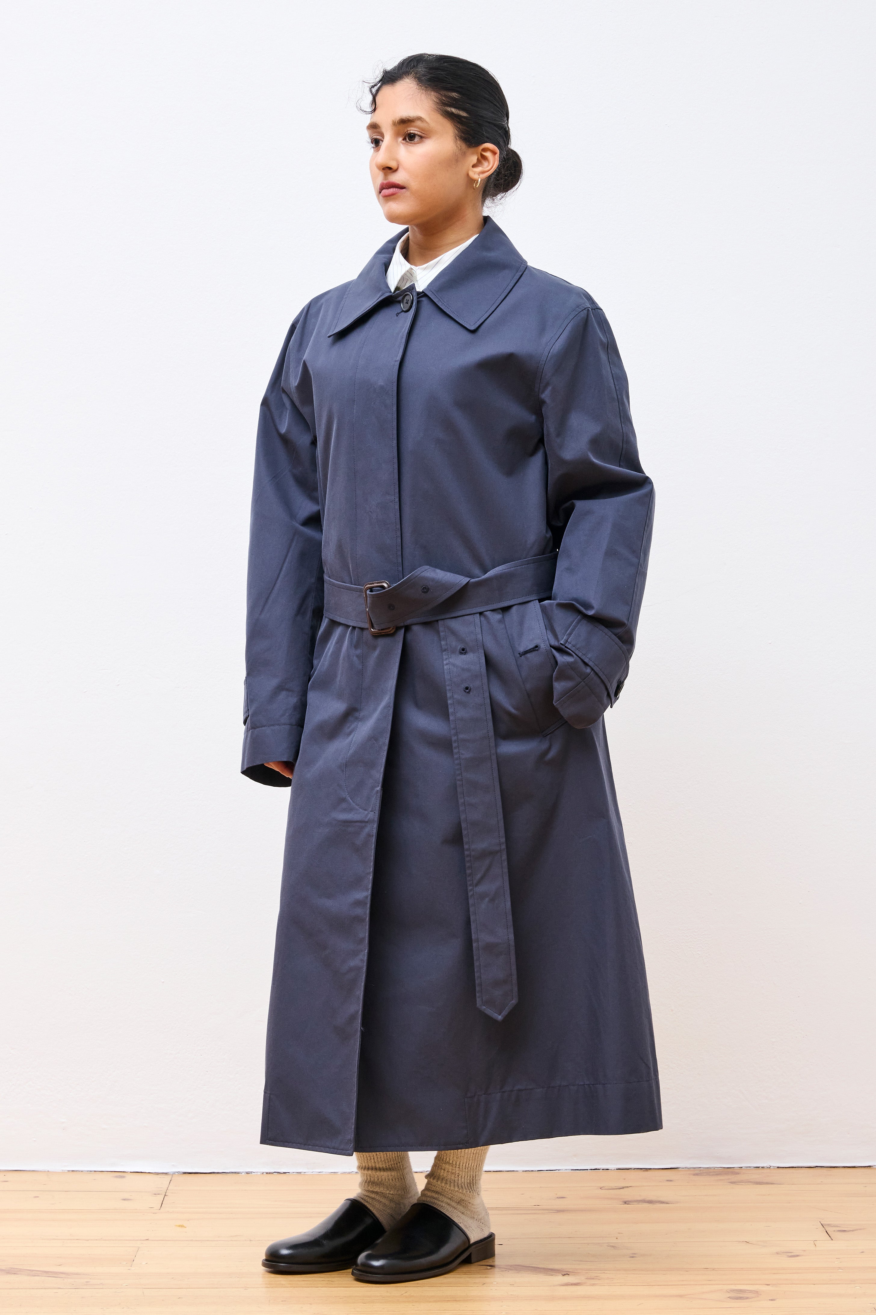 Fly Front Mac Navy
