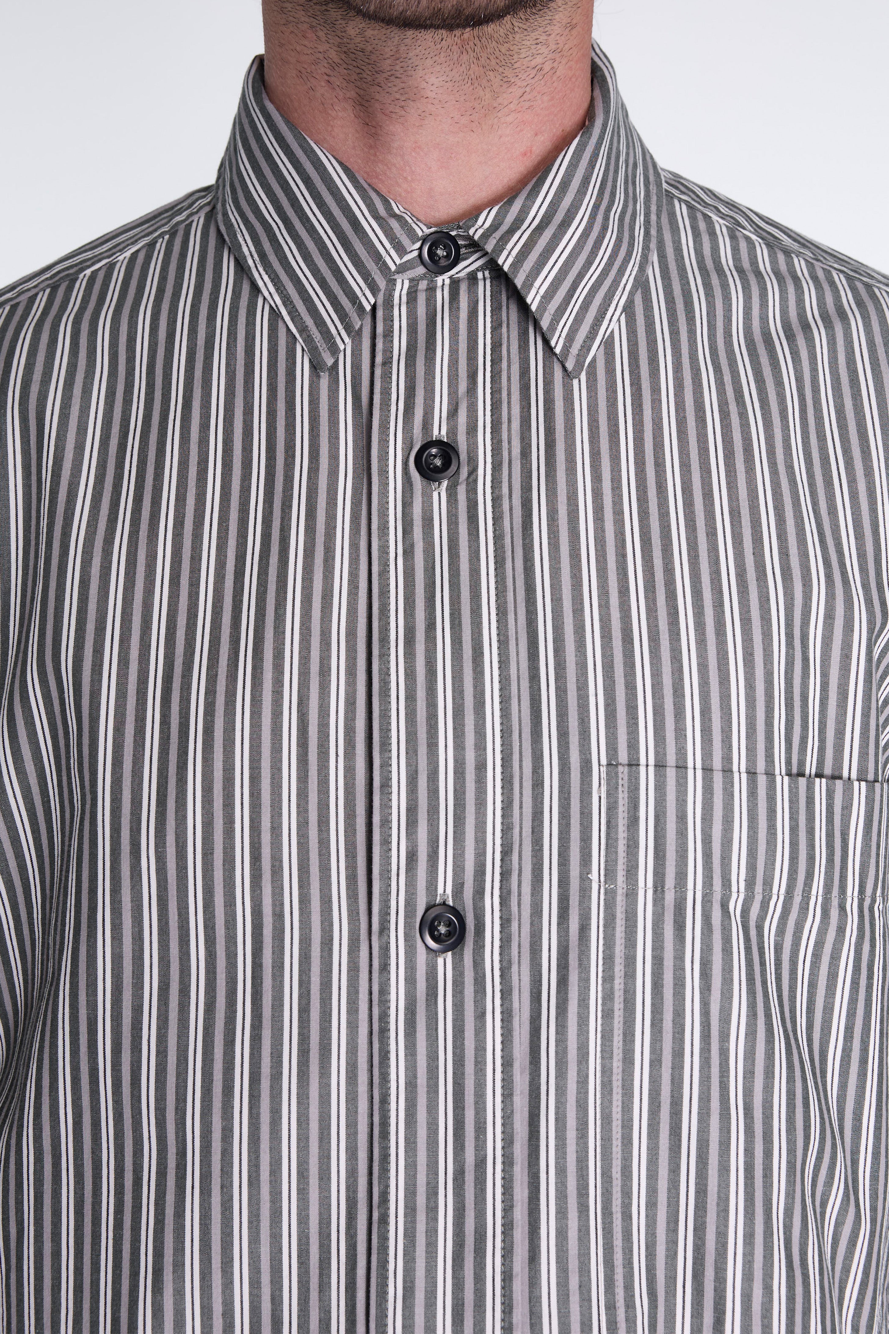 MHL Basic Shirt Forest/Grey/Off White