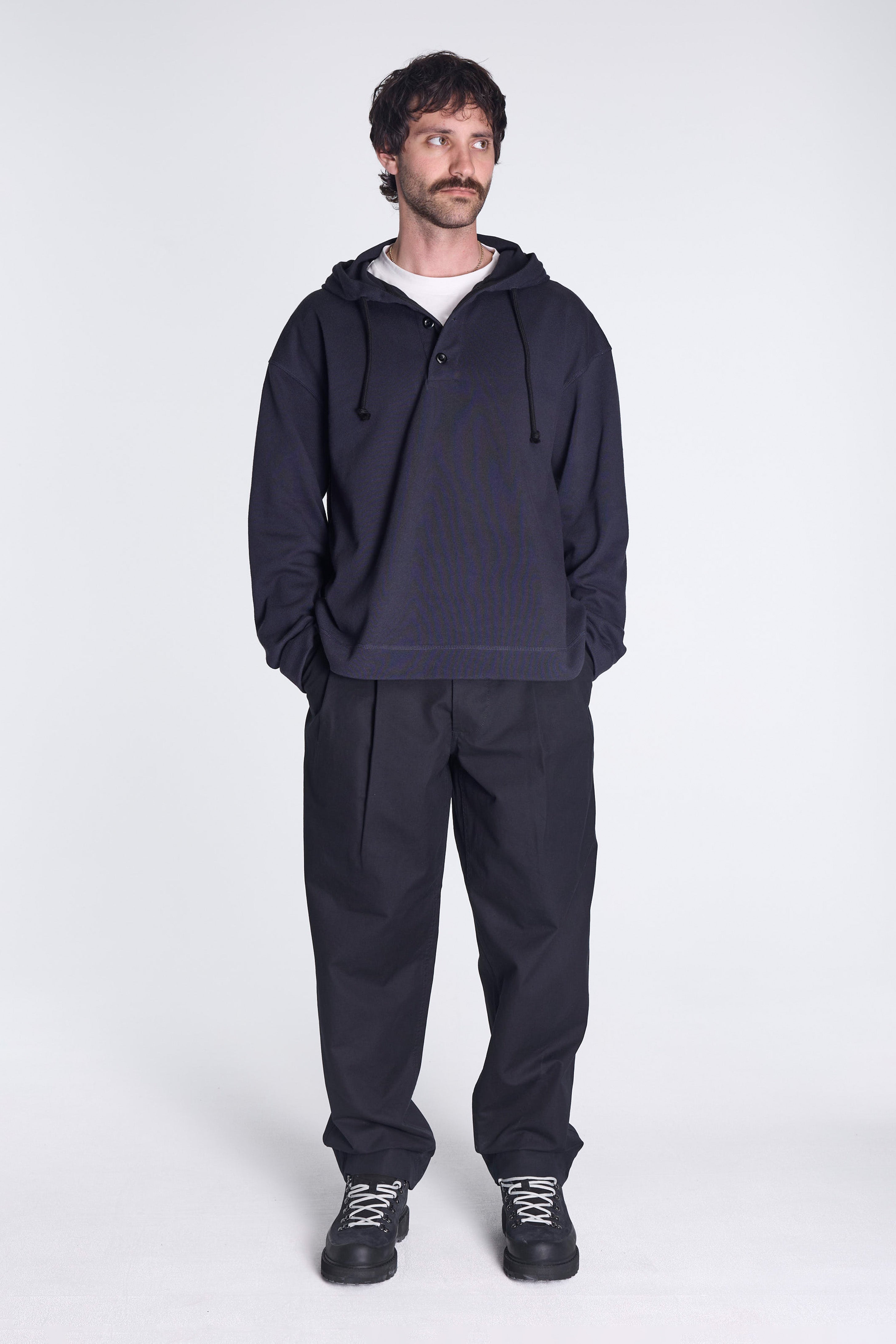 MHL Button Hoodie Ink