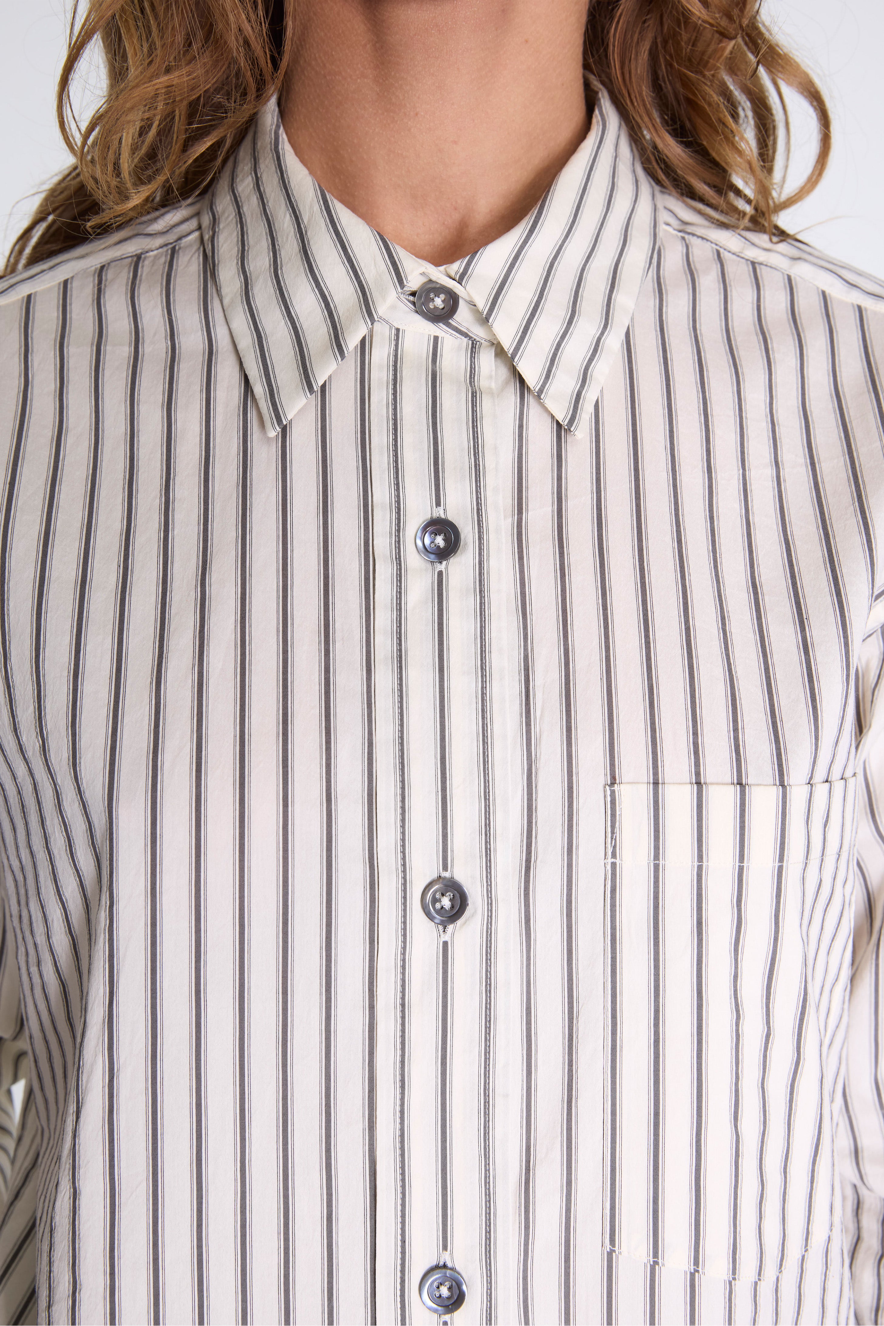 Simple Shirt Ecru/Grey/Black