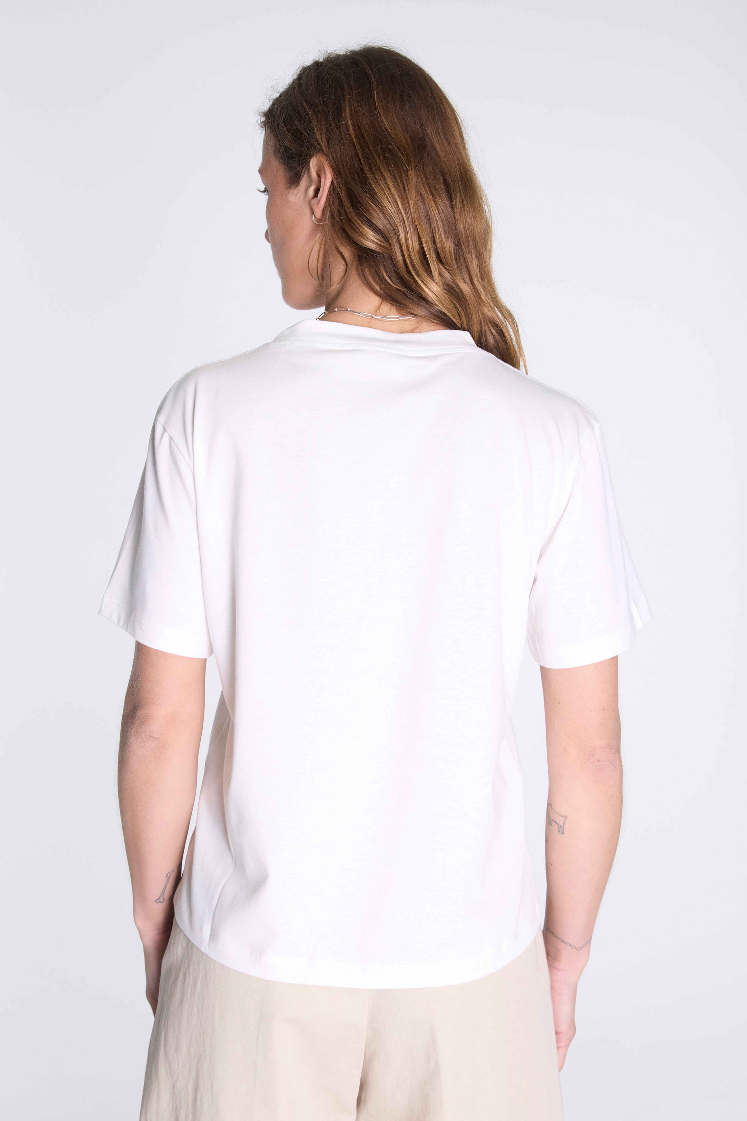Womens Boys T-Shirt Off White