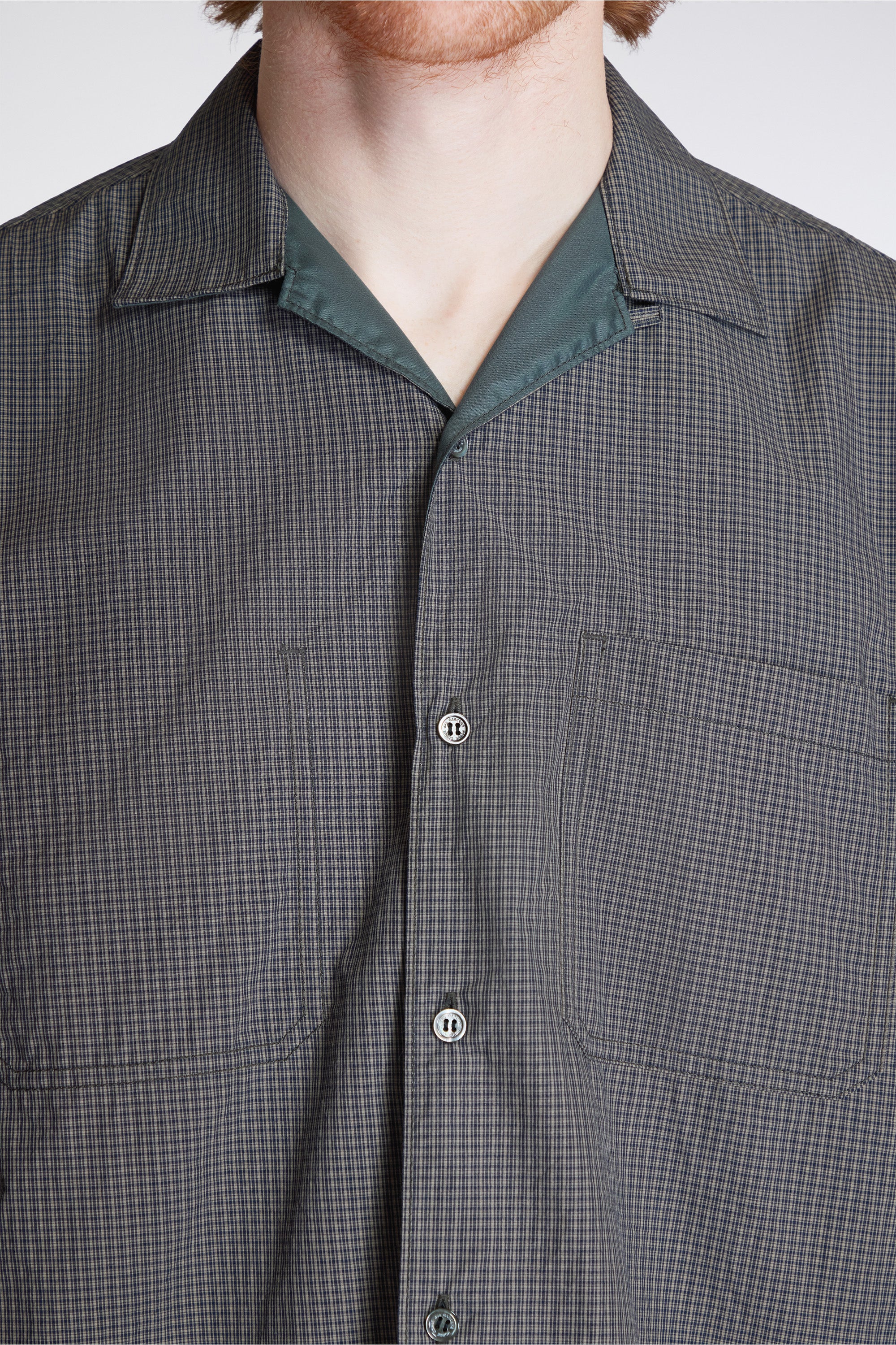 Microcheck CC Shirt Khaki