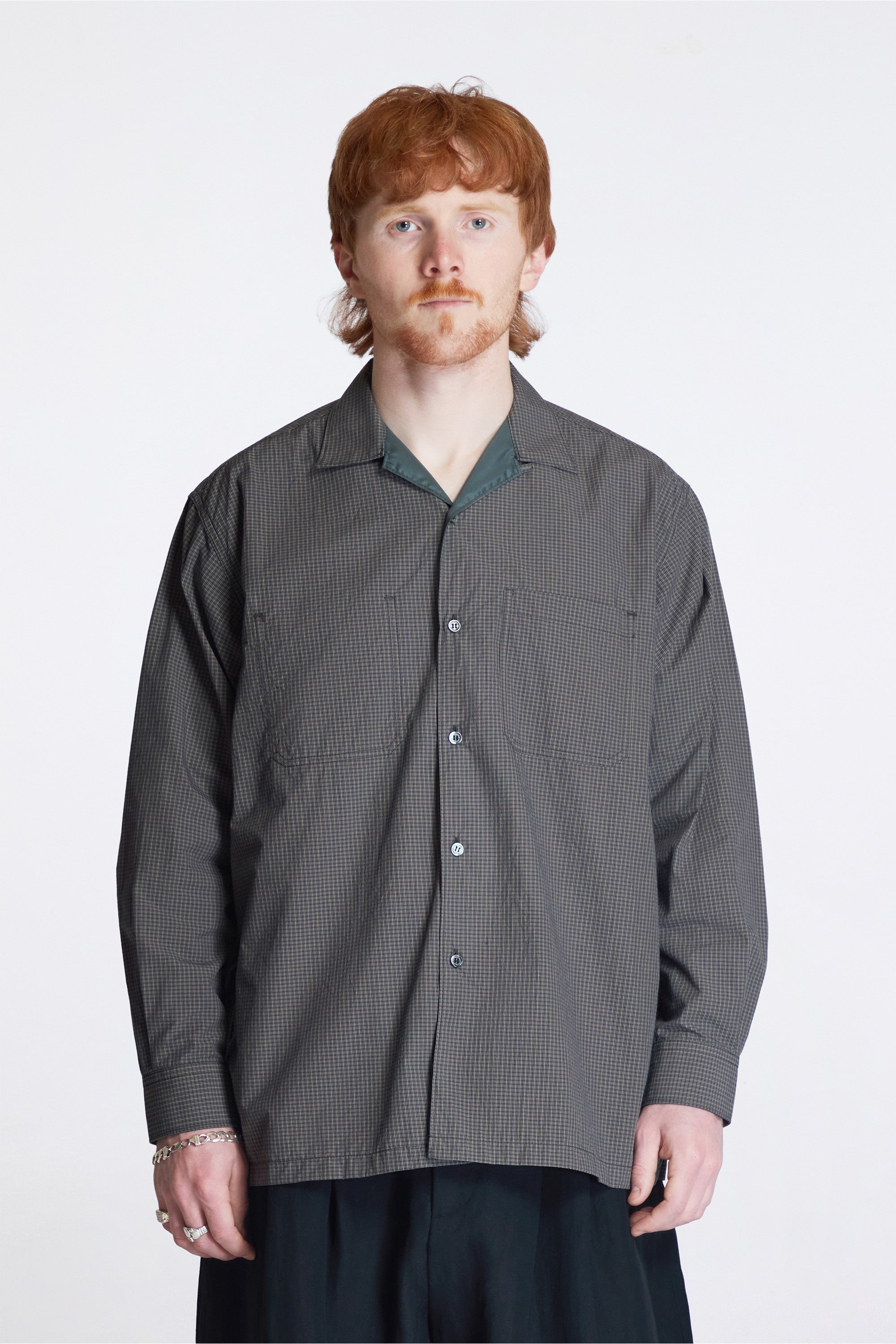 Microcheck CC Shirt Khaki