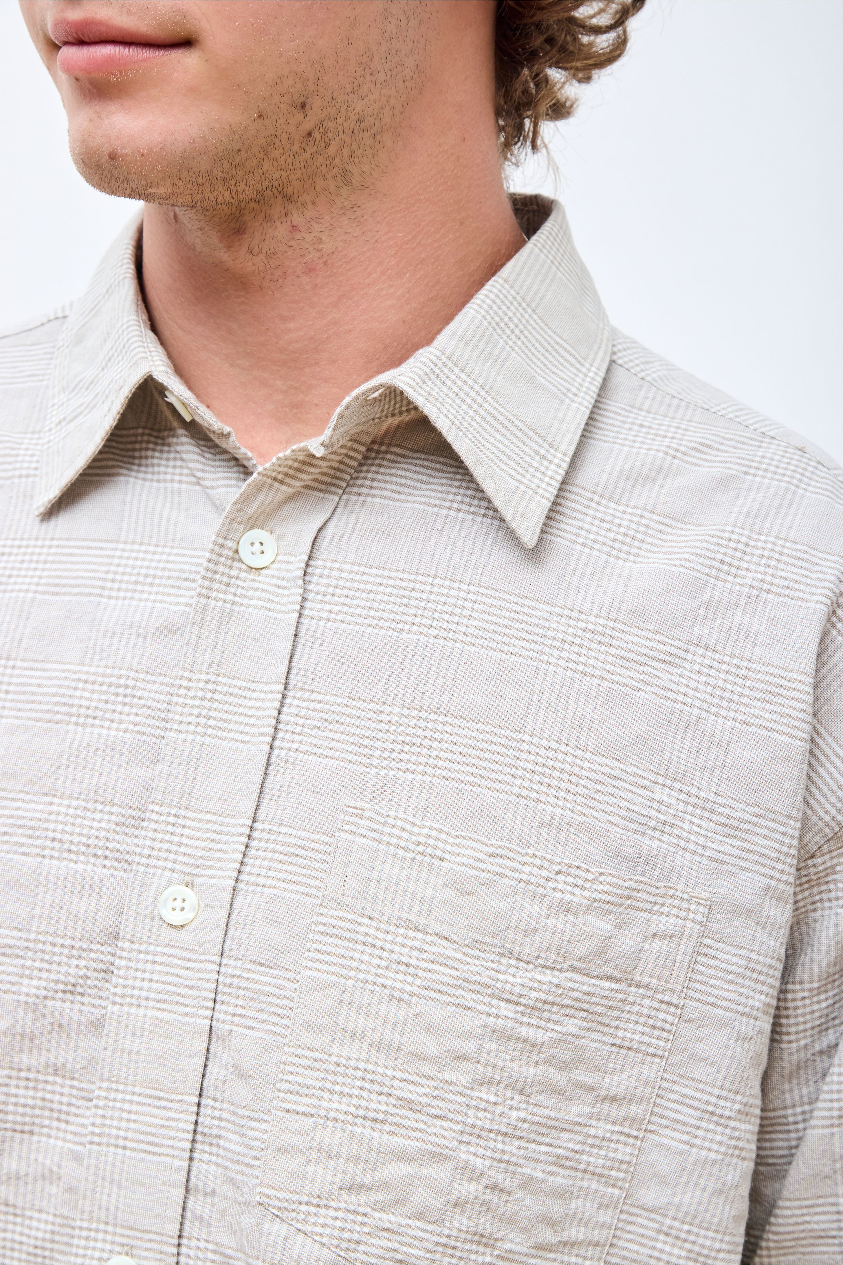 Ole Oversized Check Shirt Heathland Brown