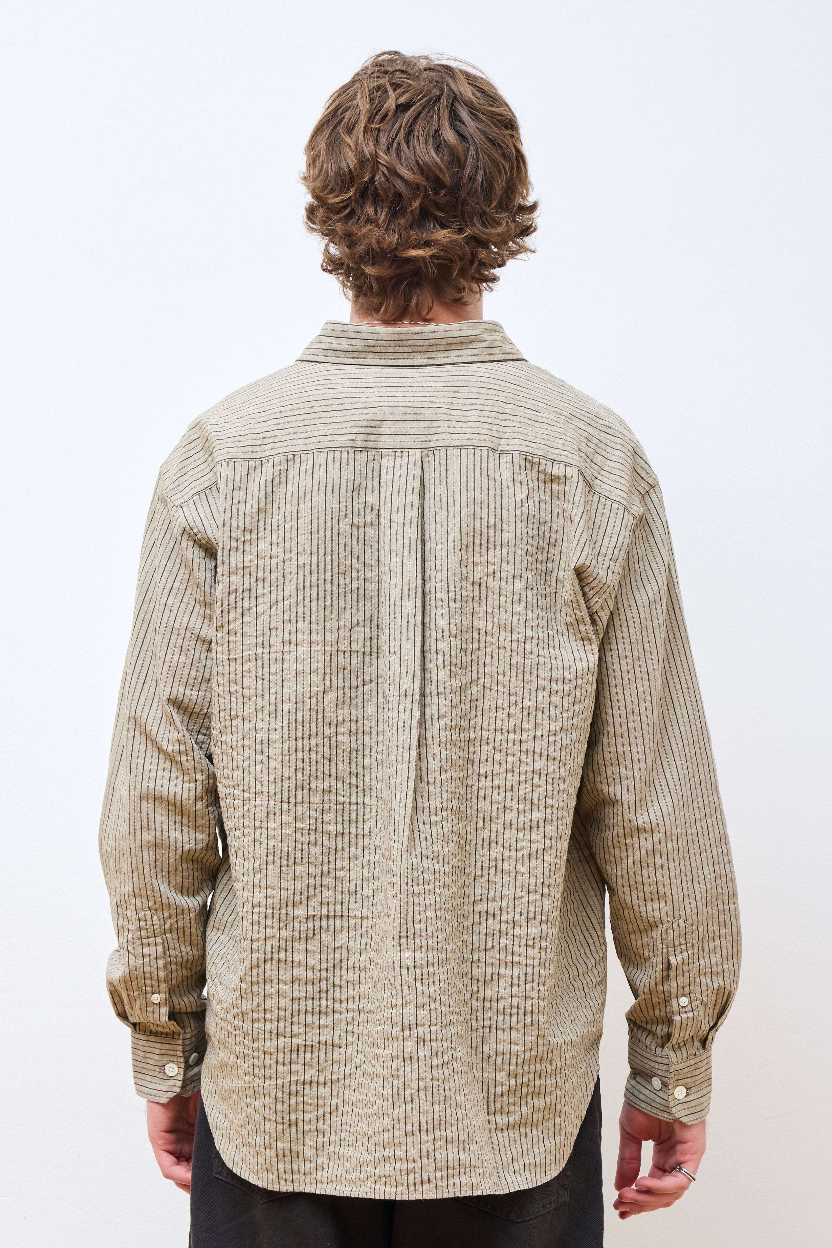 Ole Oversized Striped Shirt Clay