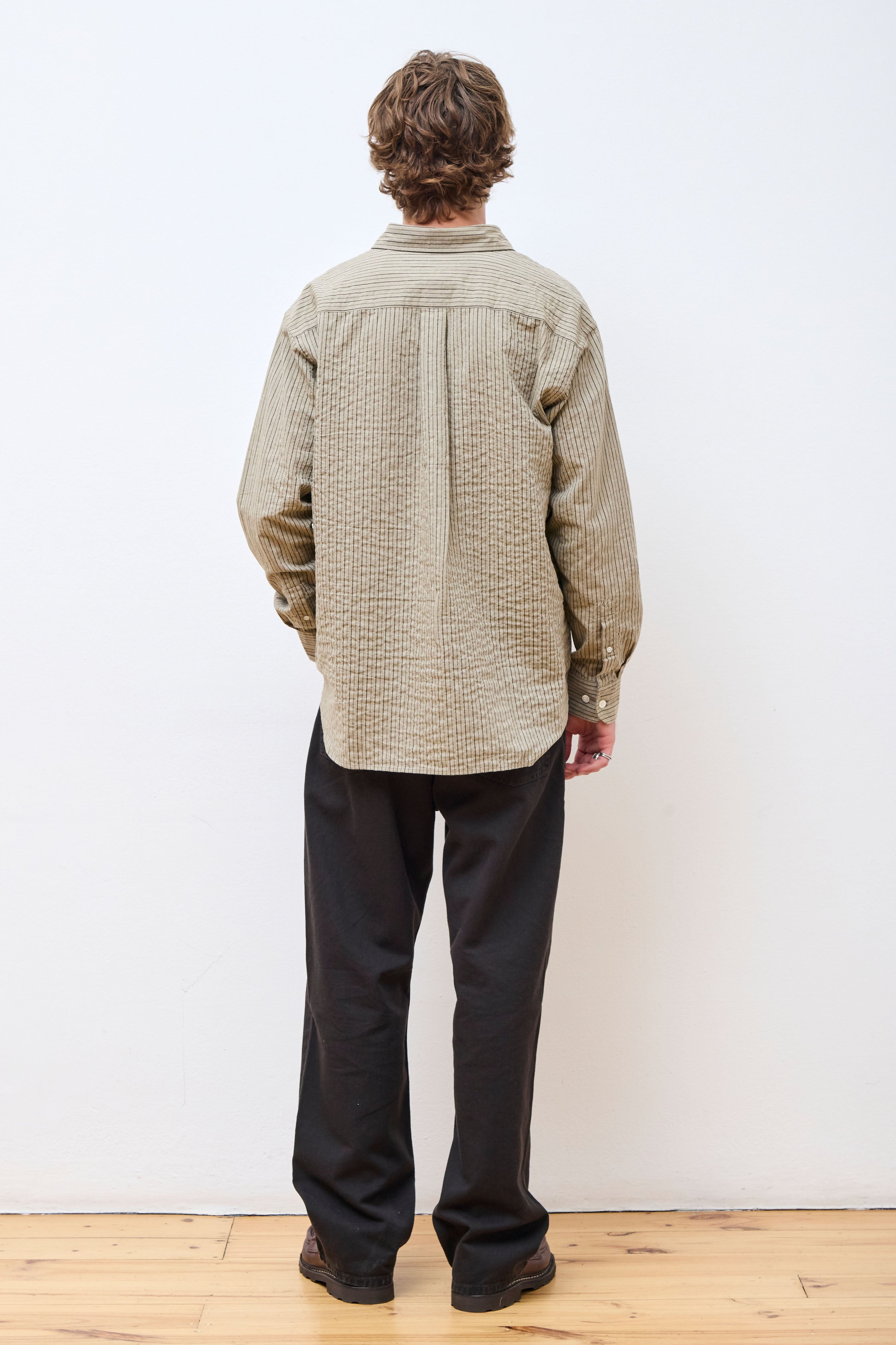 Ole Oversized Striped Shirt Clay