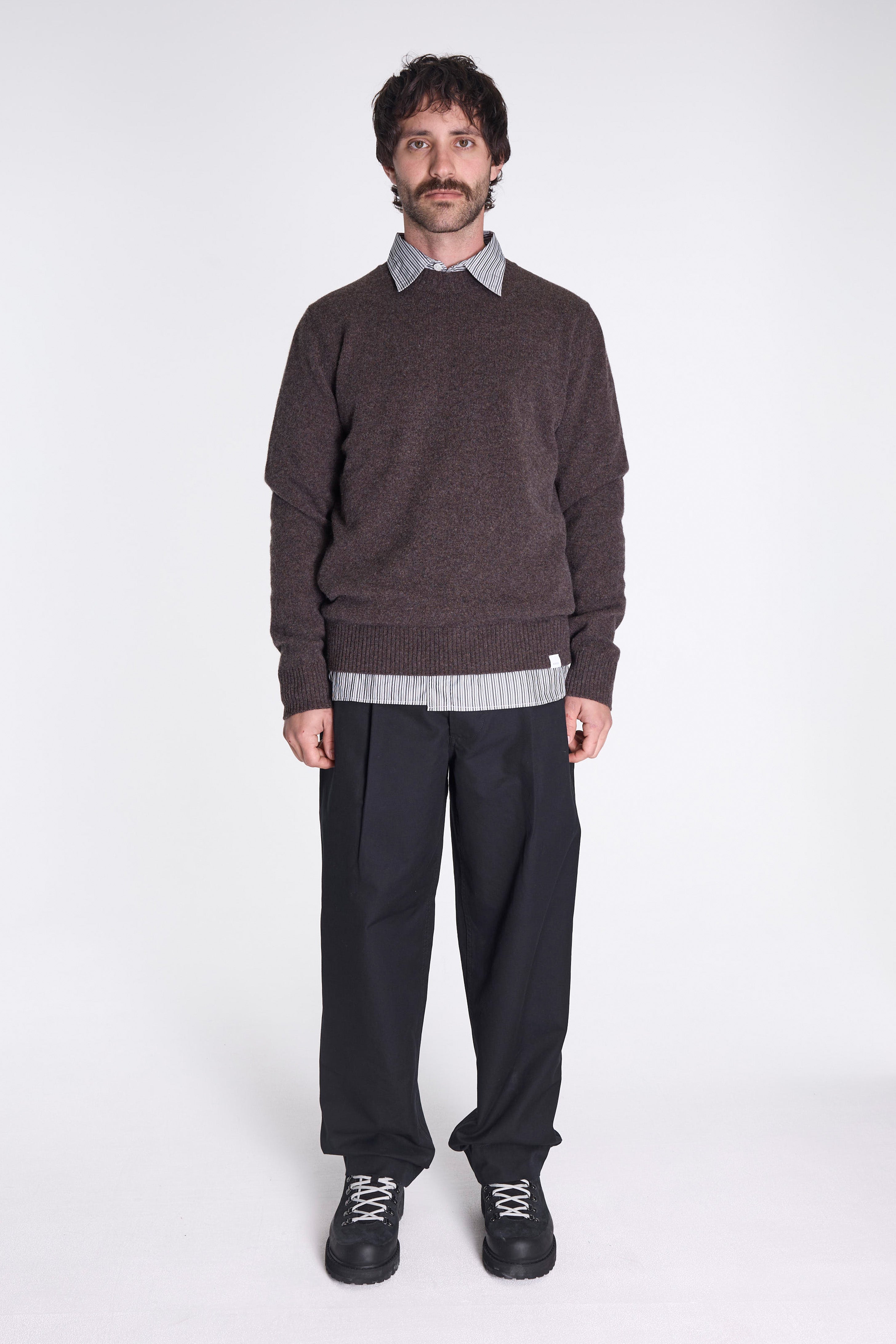 Benn Relaxed Twill Pleated Trouser Black