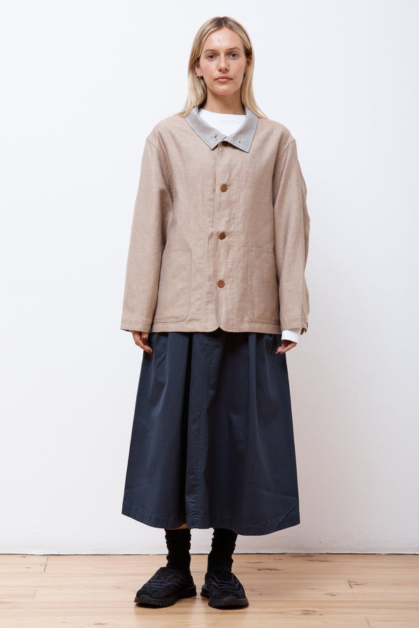 Wool Linen Jacket Beige