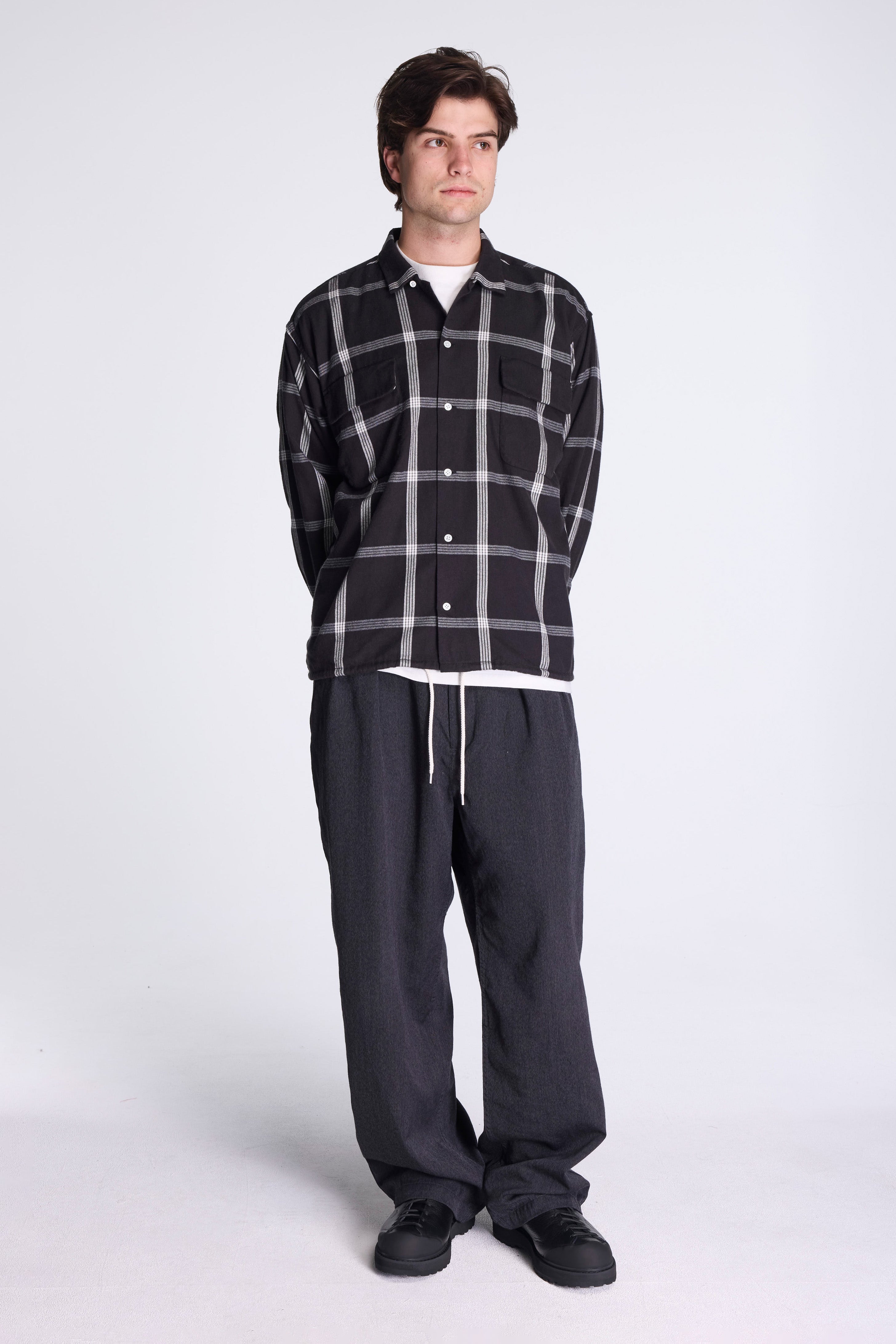 Flannel Palaka Check Shirt Black