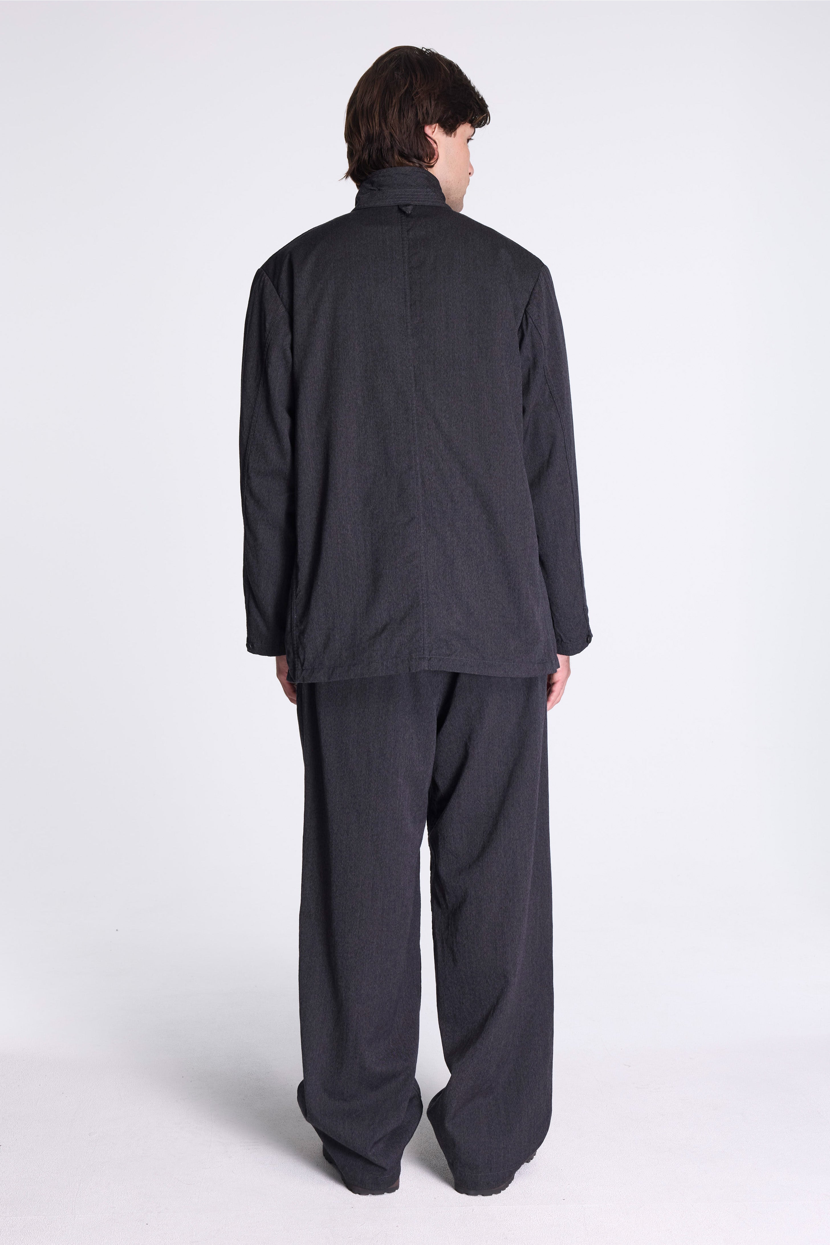 Wool Gabardine Club Jacket Charcoal