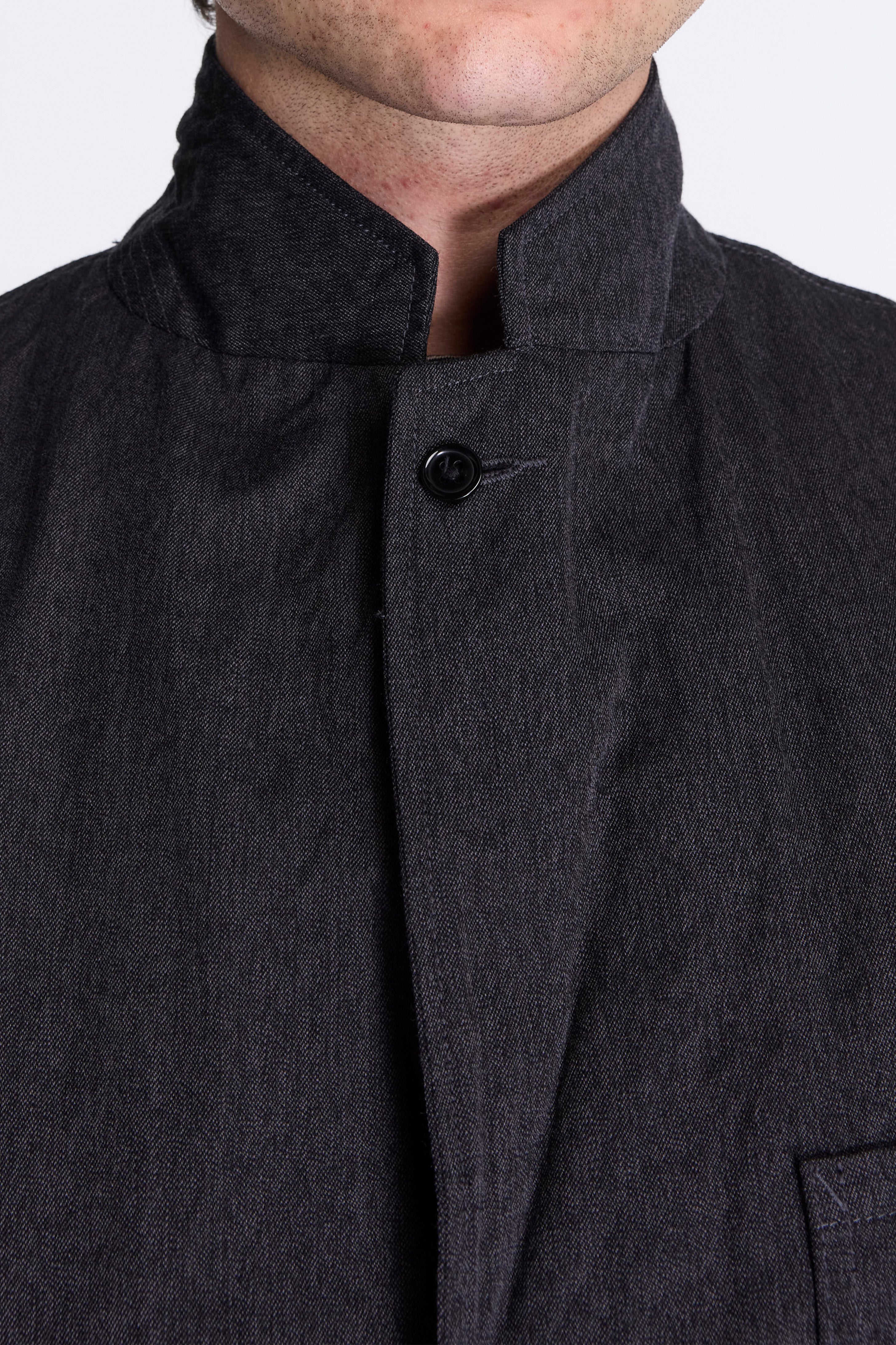 Wool Gabardine Club Jacket Charcoal