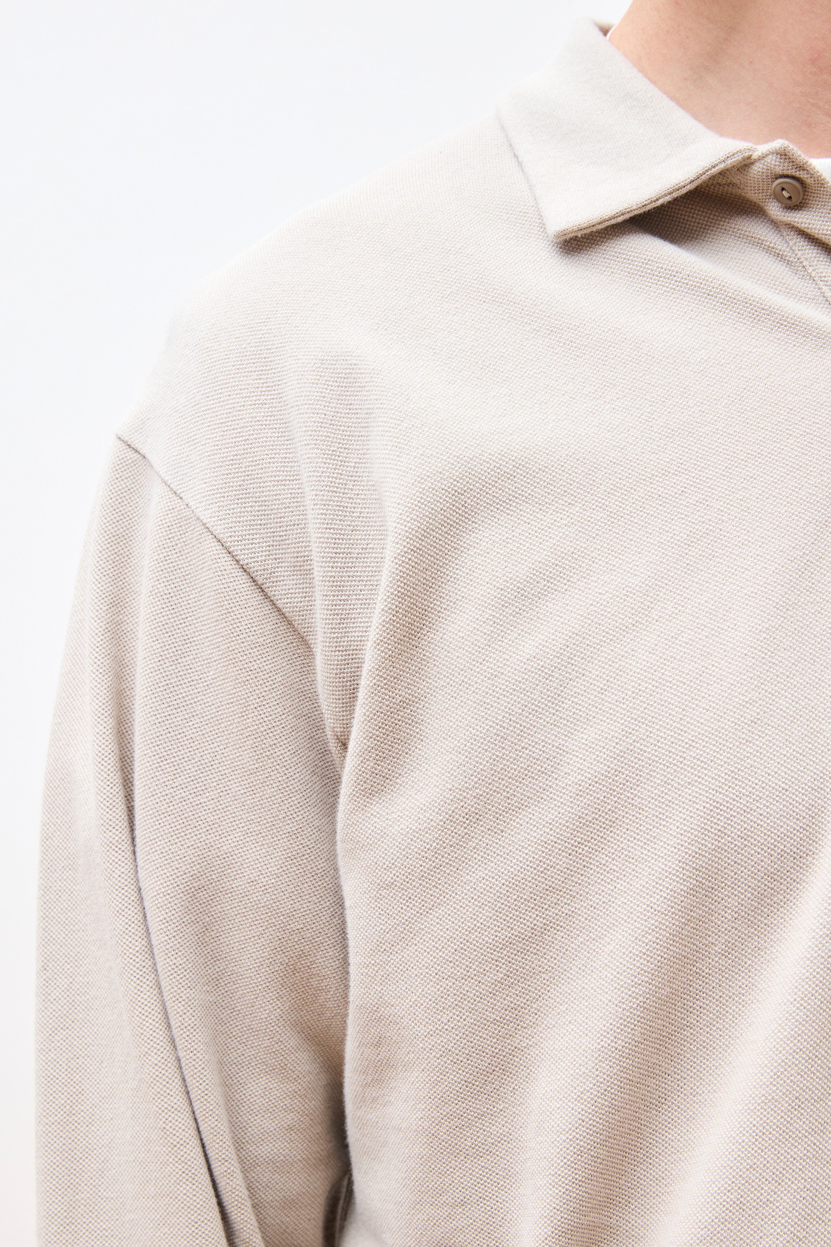 Officer L/S Polo Shirt
Cotton Pique Overdyed Ivory