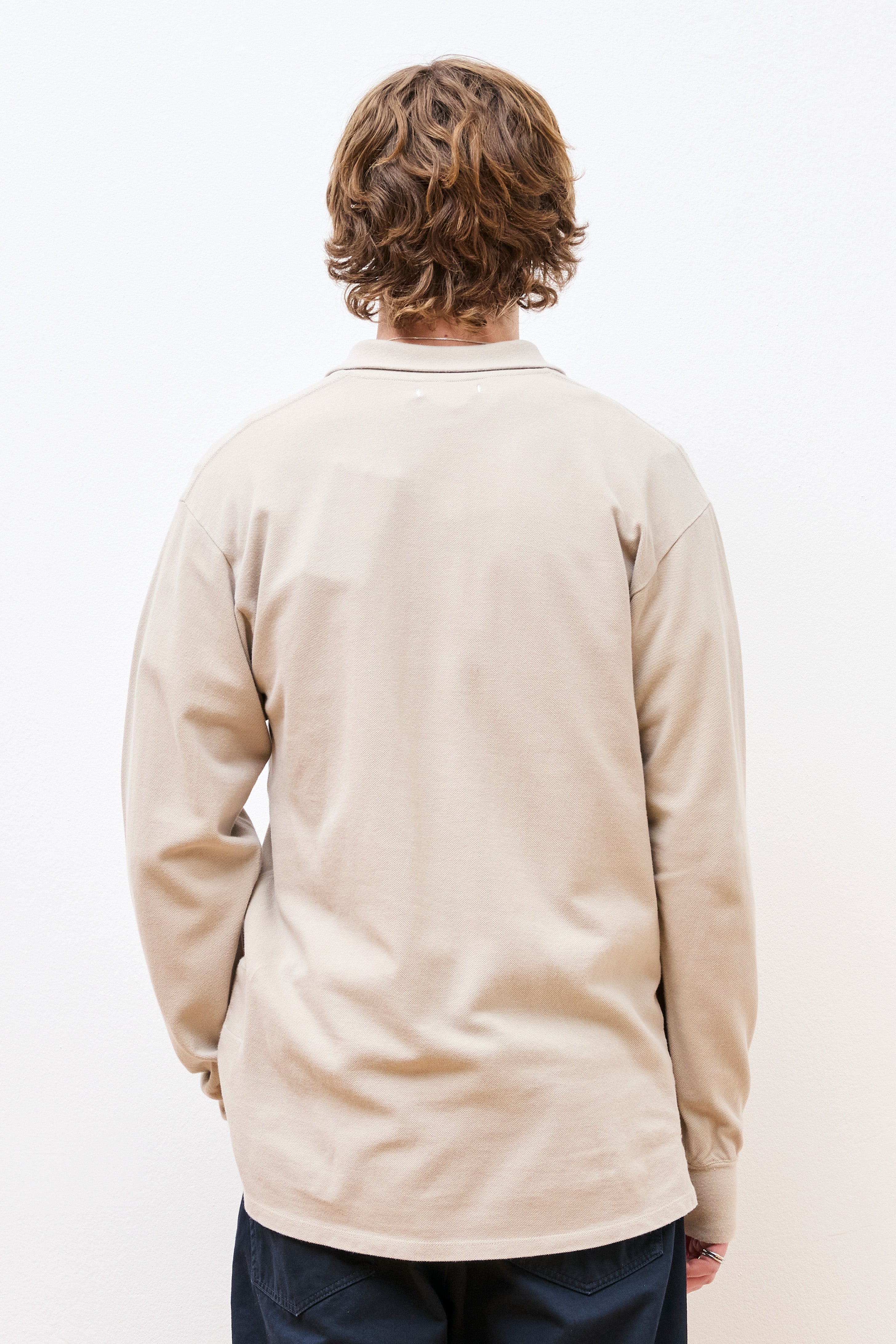 Officer L/S Polo Shirt
Cotton Pique Overdyed Ivory