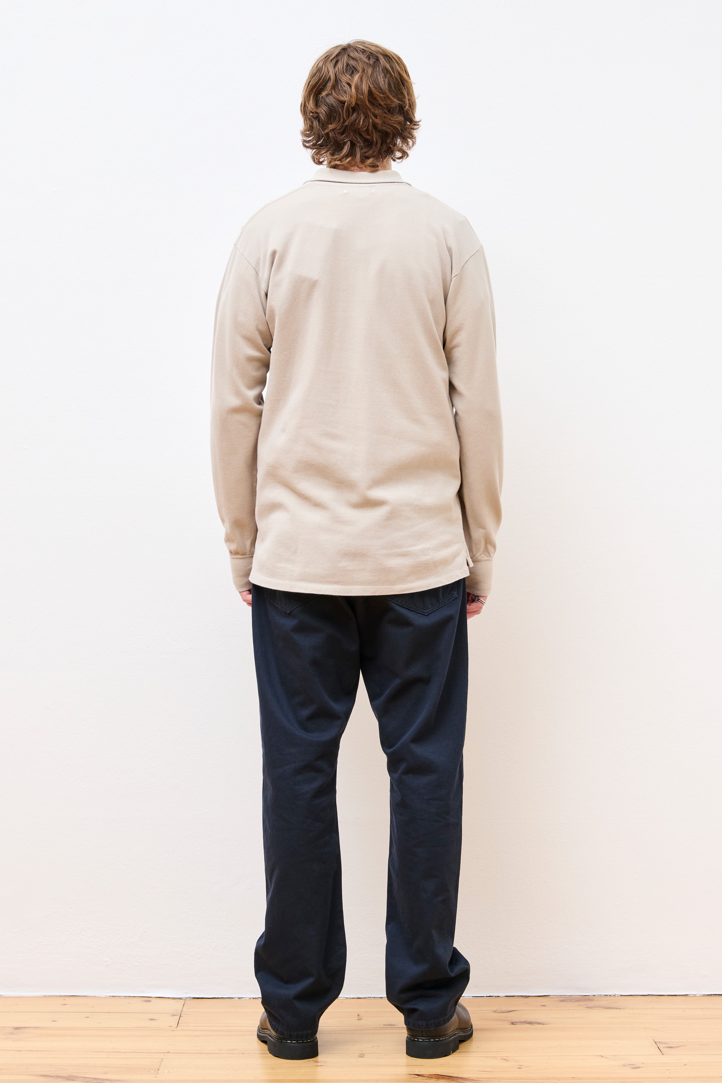 Officer L/S Polo Shirt
Cotton Pique Overdyed Ivory