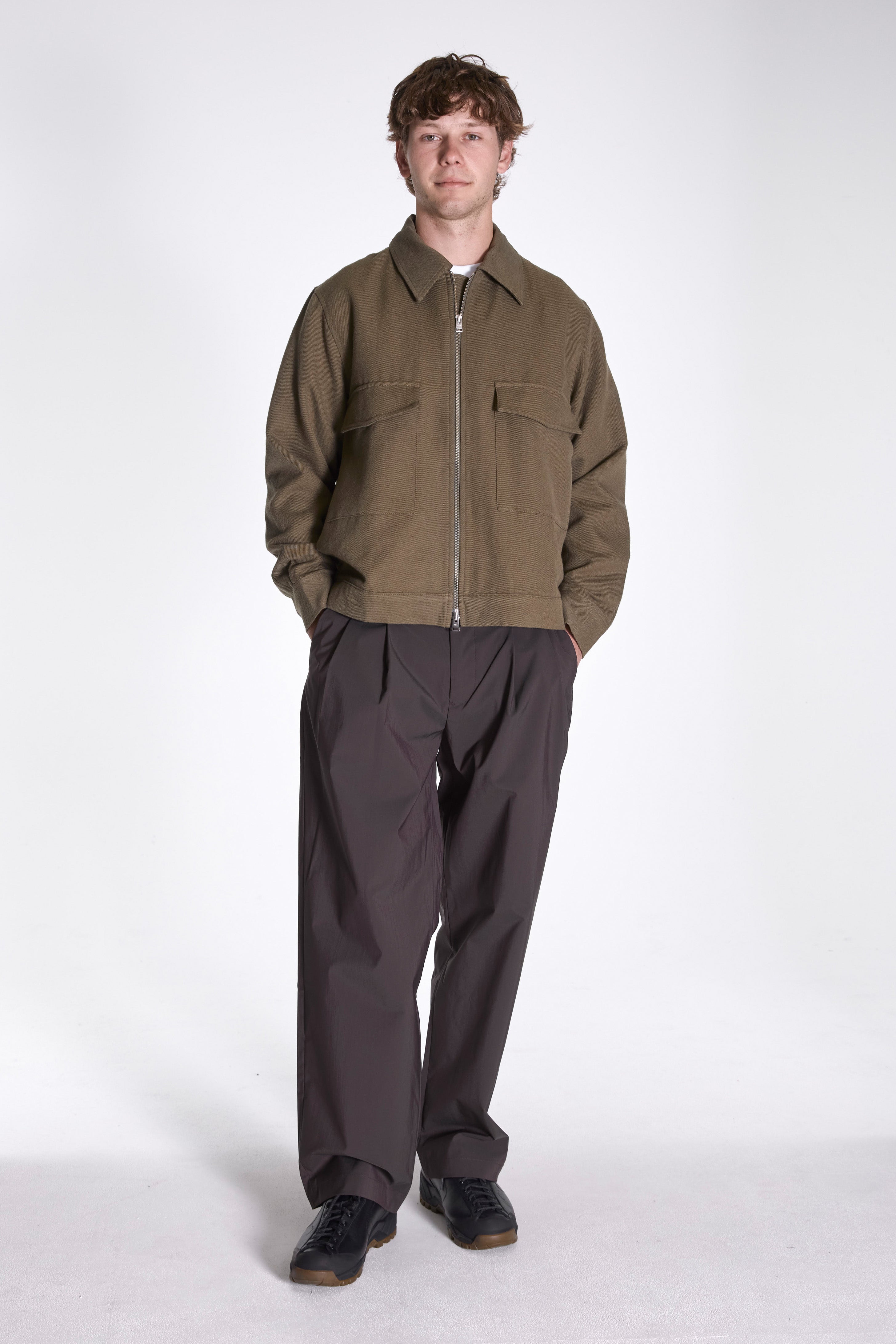Aksel Cavalry Cotton Wool Windstopper Jacket Olive Night