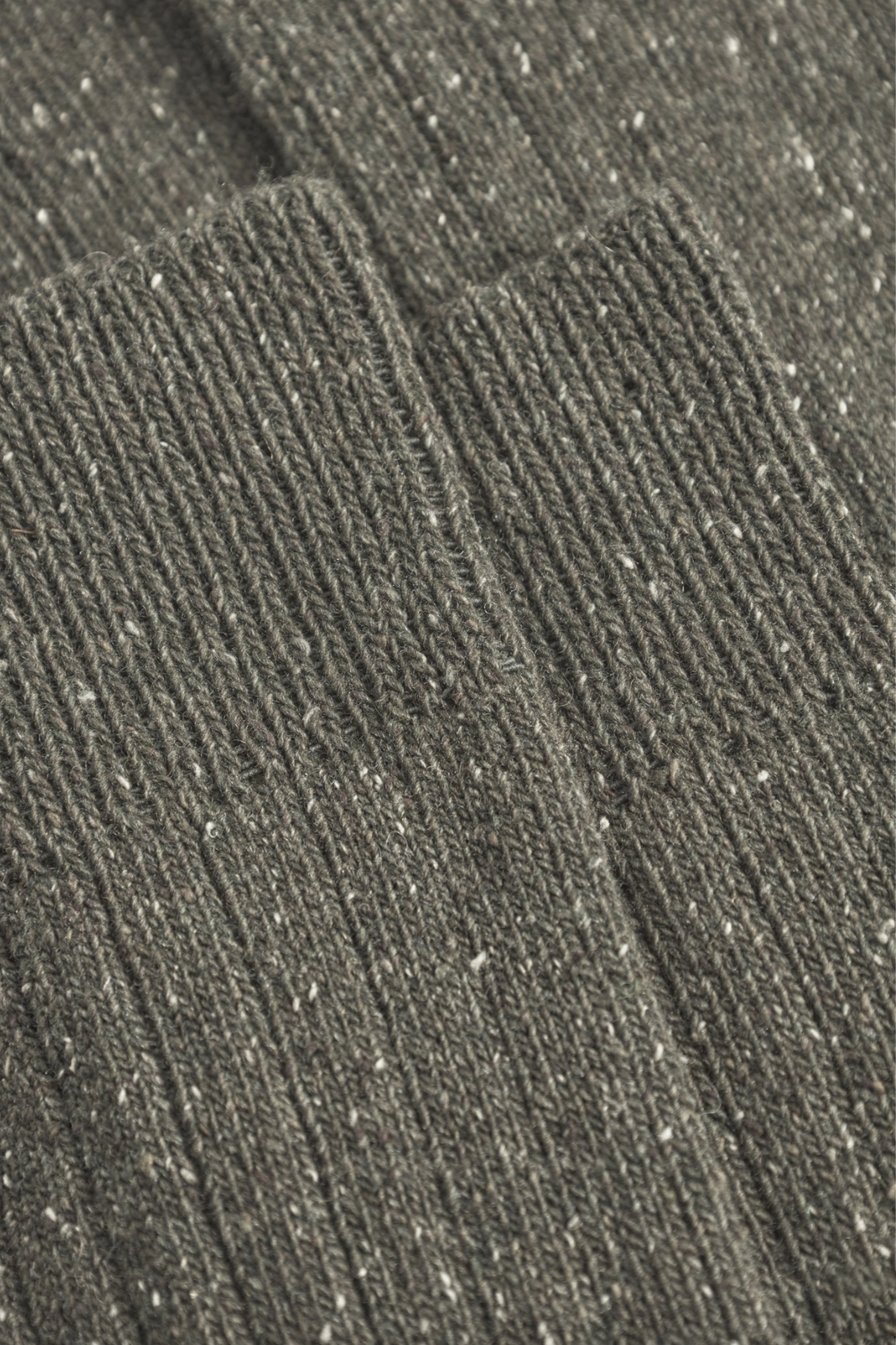 Bjarki Neps Wool Rib Sock Olive Night