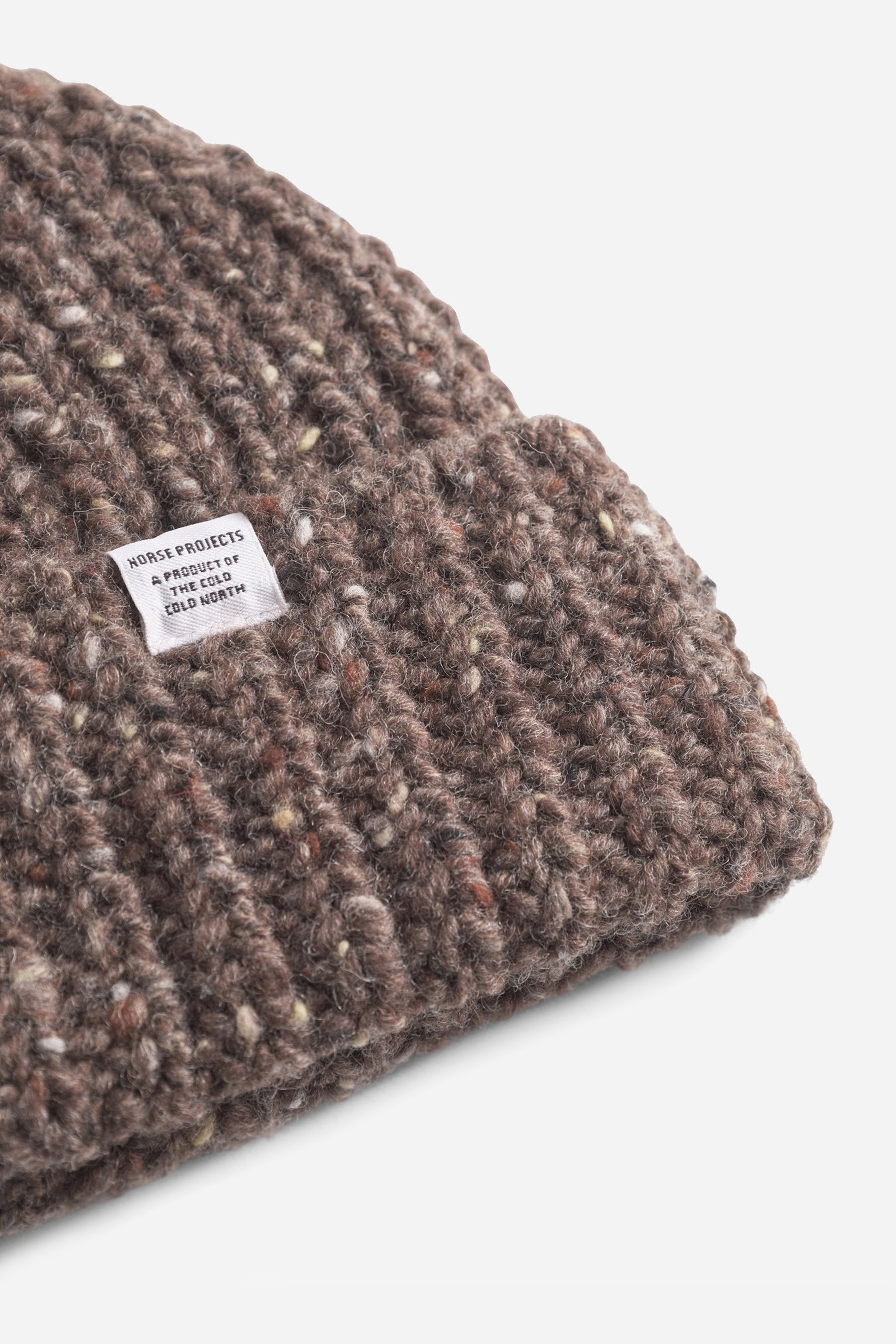 Daniel Donegal Rib Beanie Seal Brown