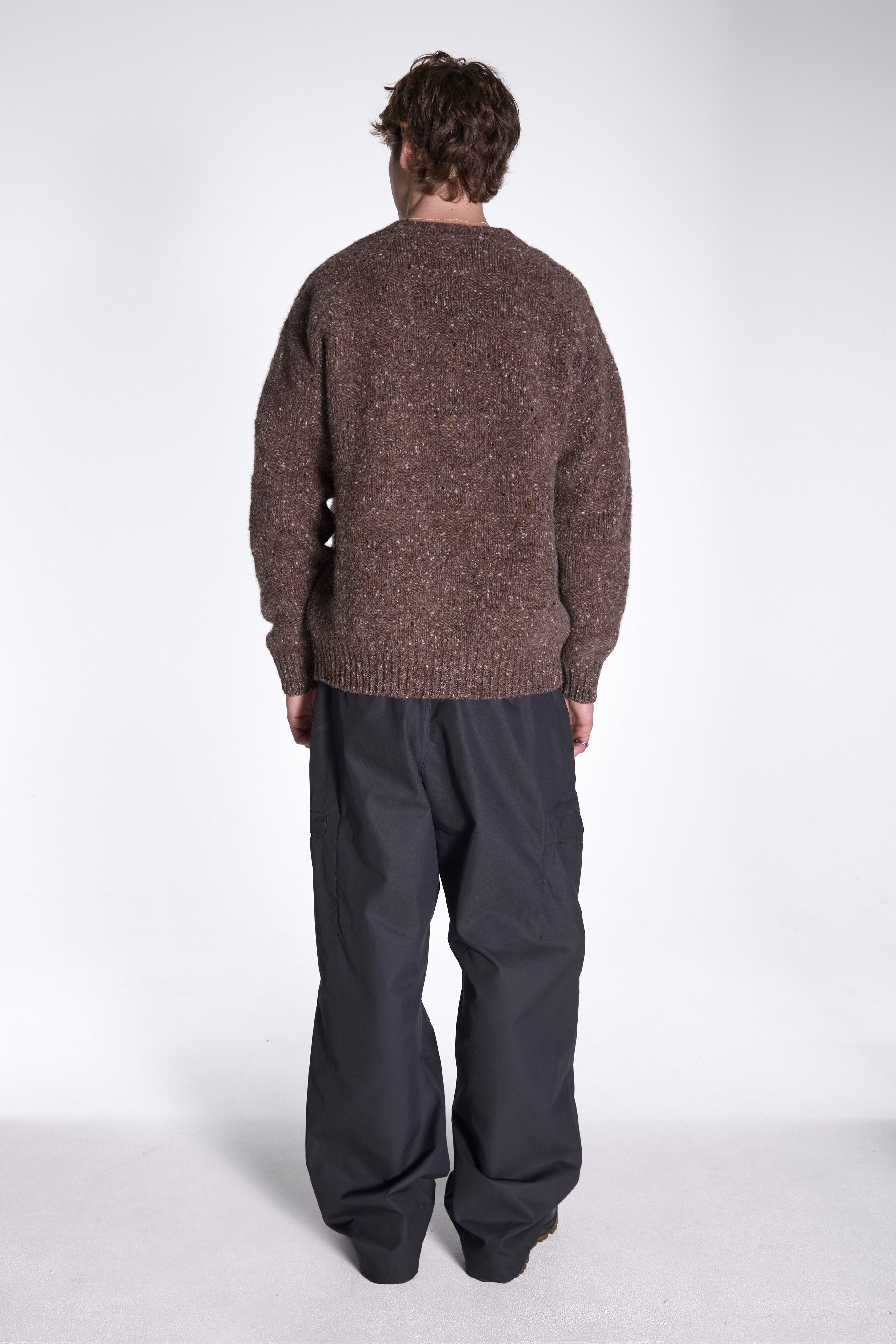 Jonas Donegal Diamond Sweater Seal Brown
