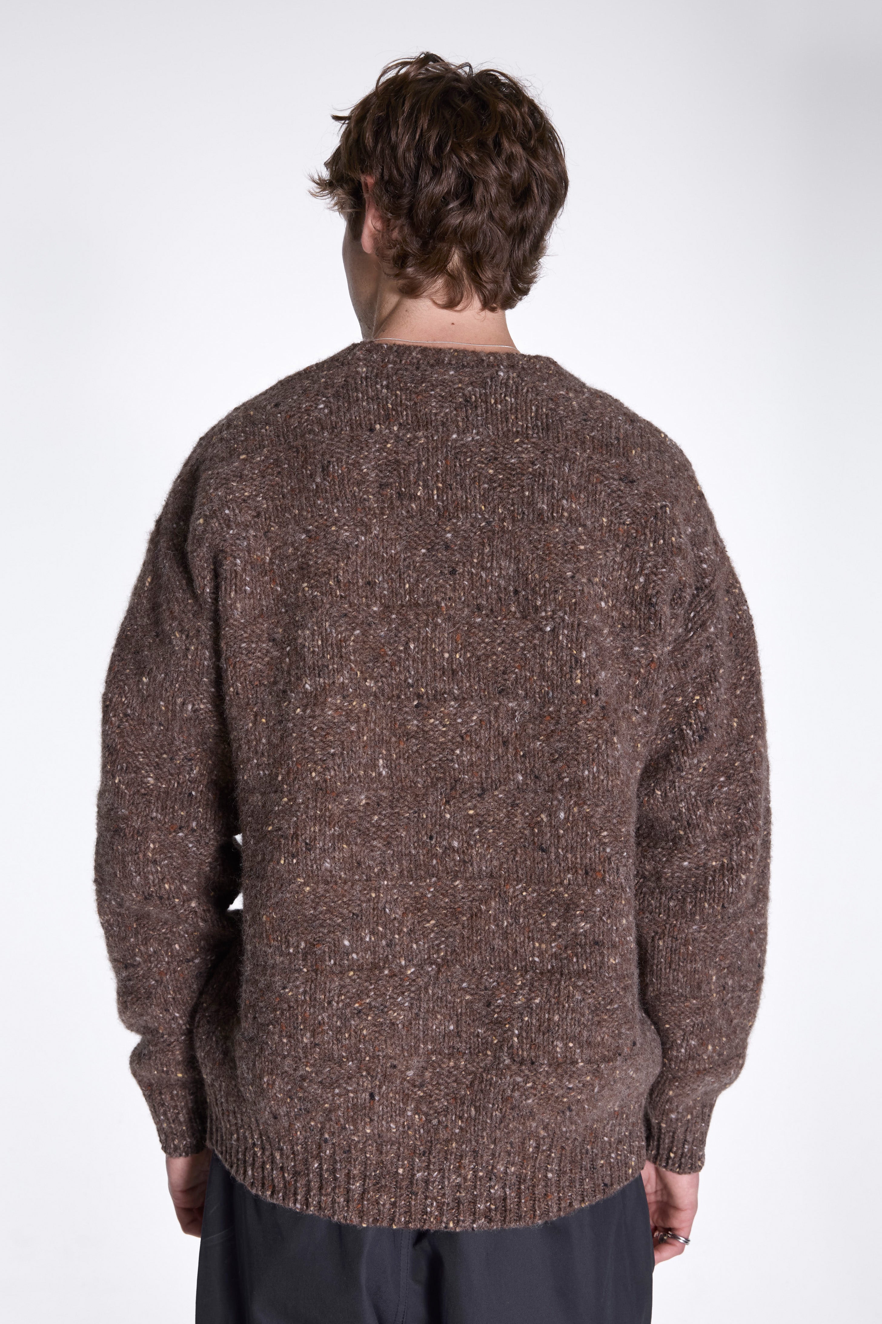 Jonas Donegal Diamond Sweater Seal Brown