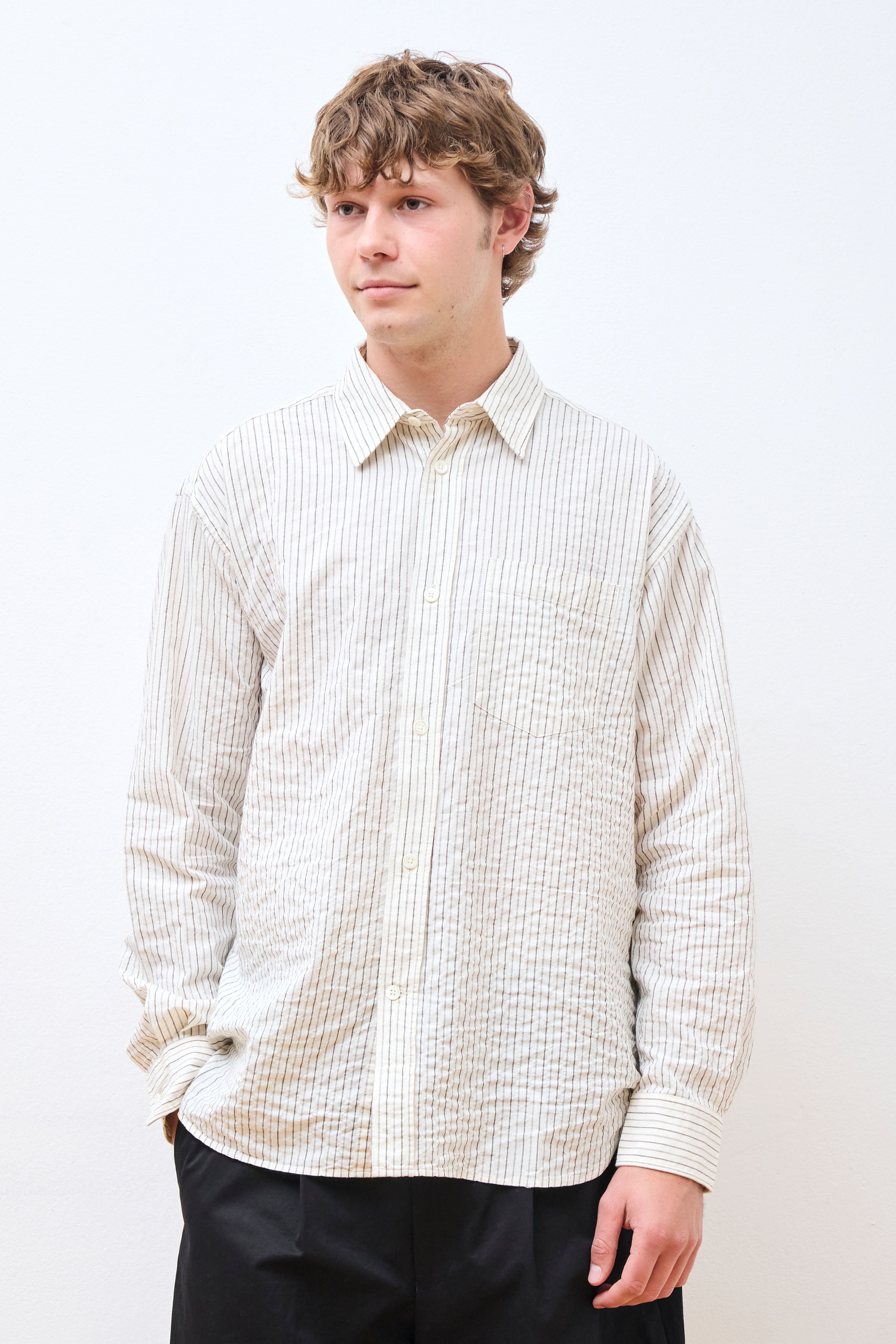 Ole Oversized Striped Shirt Chestnut