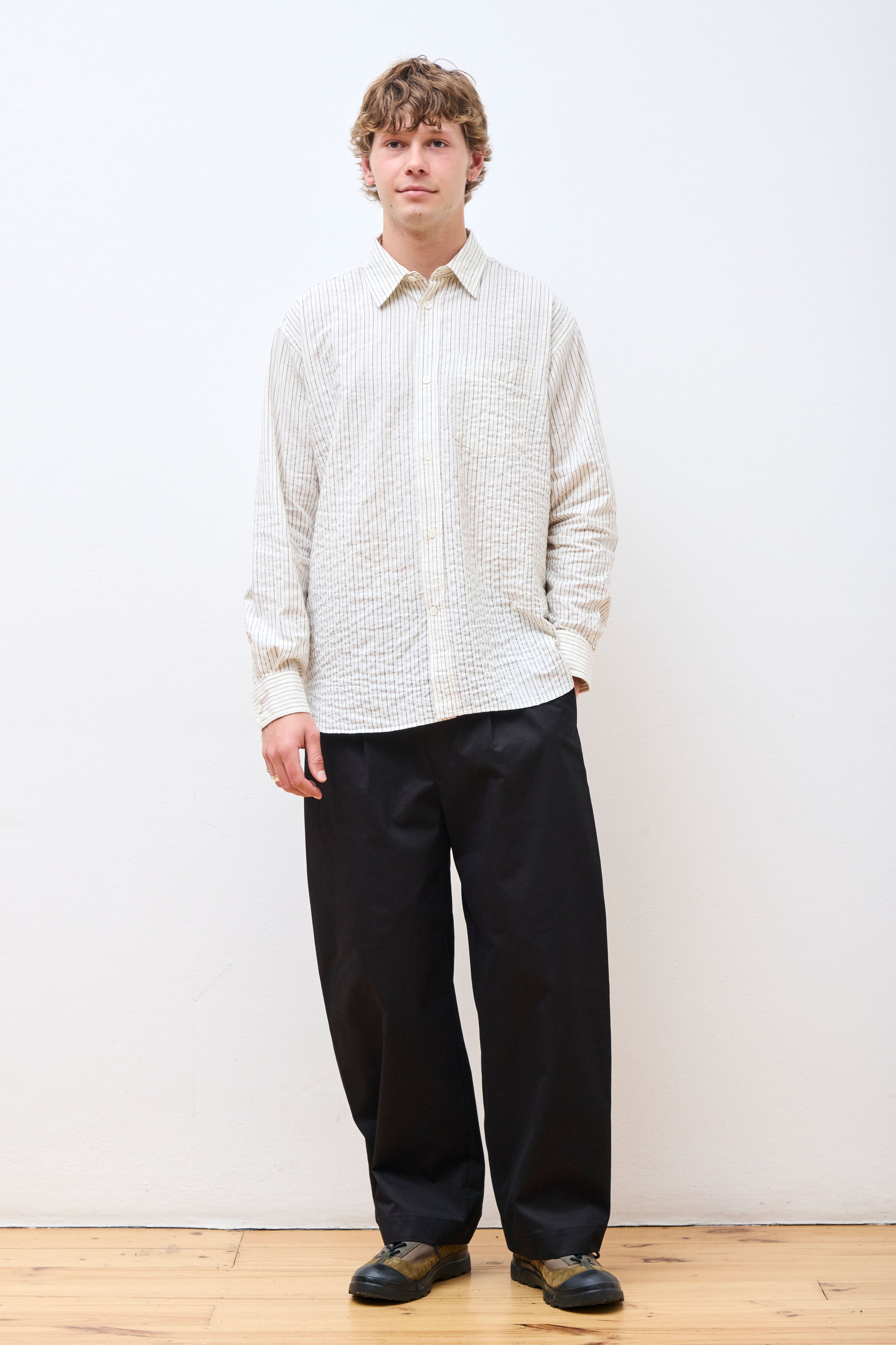 Ole Oversized Striped Shirt Chestnut