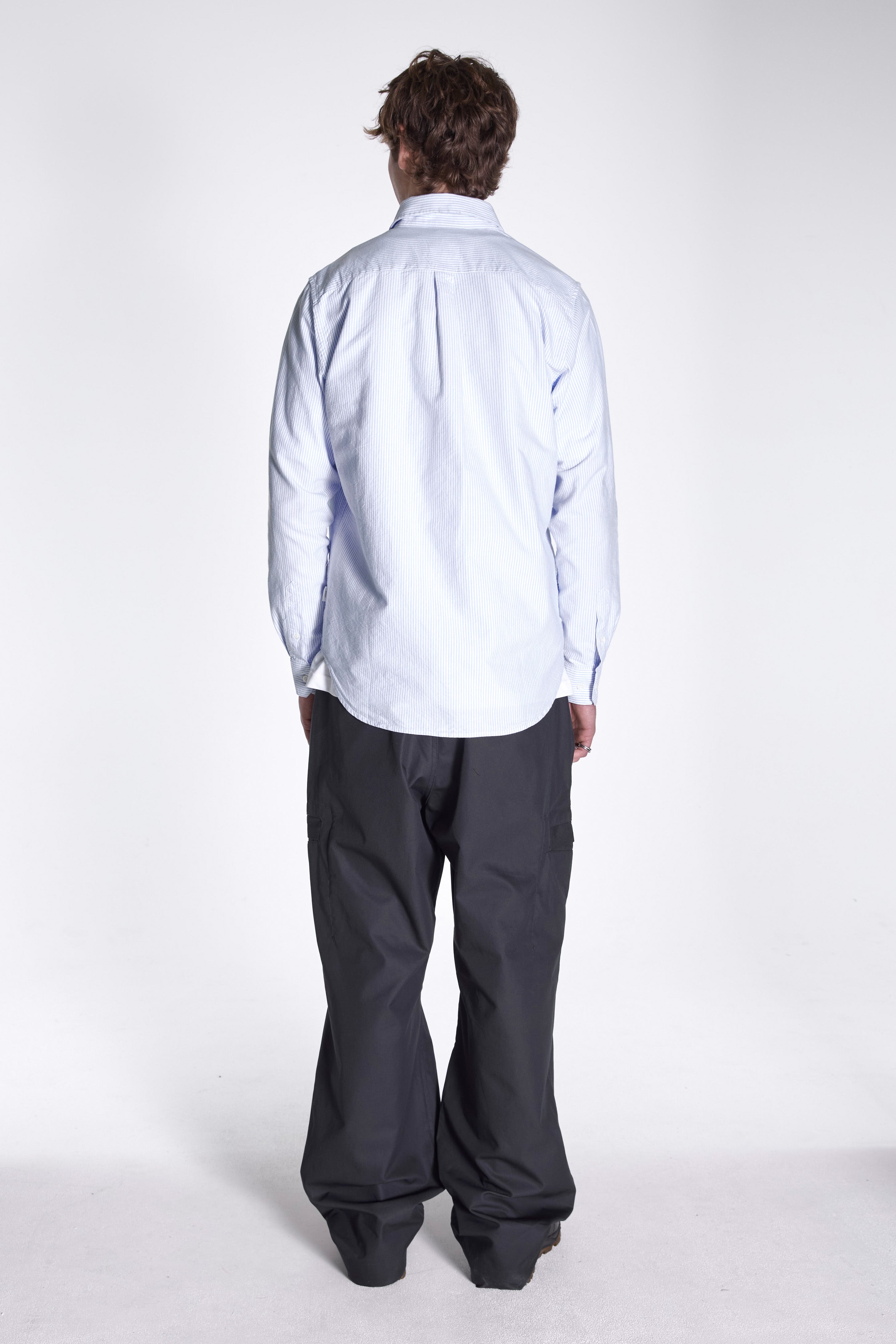 Norse Standard Oxford BD Shirt Pale Blue Stripe