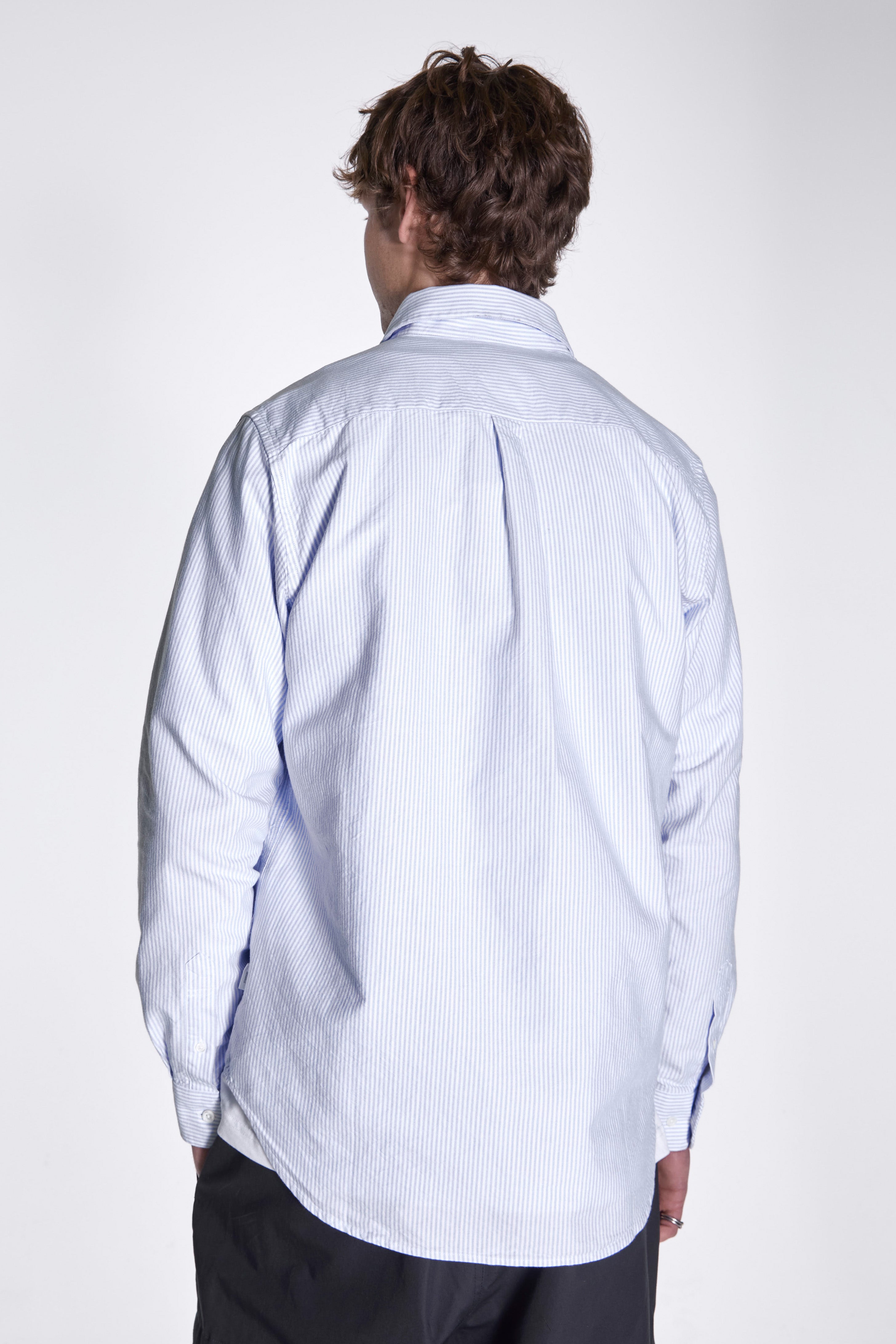 Norse Standard Oxford BD Shirt Pale Blue Stripe