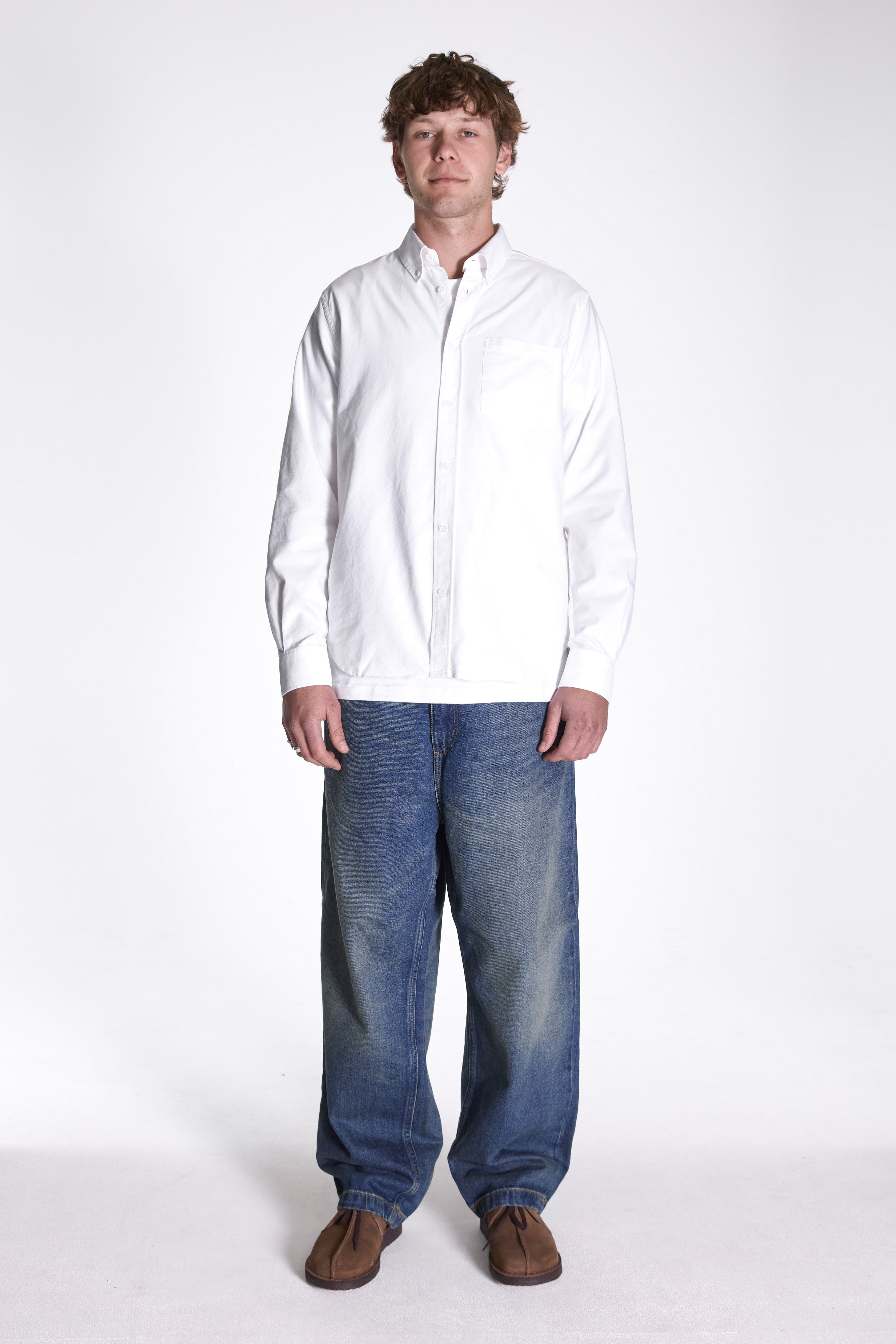 Norse Standard Oxford BD Shirt White